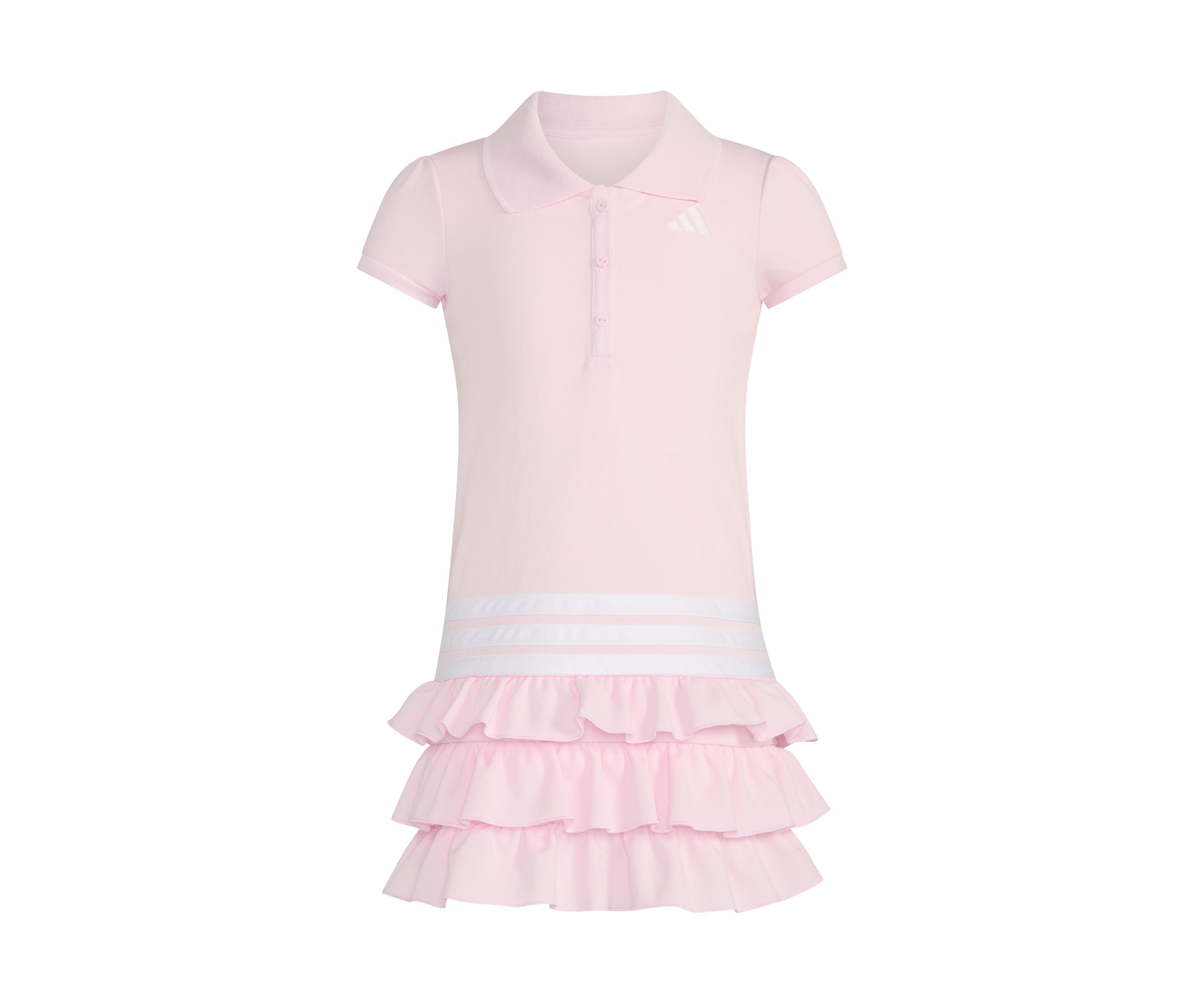 Girls 4-6x Short Sleeve Ruffle Polo Dress