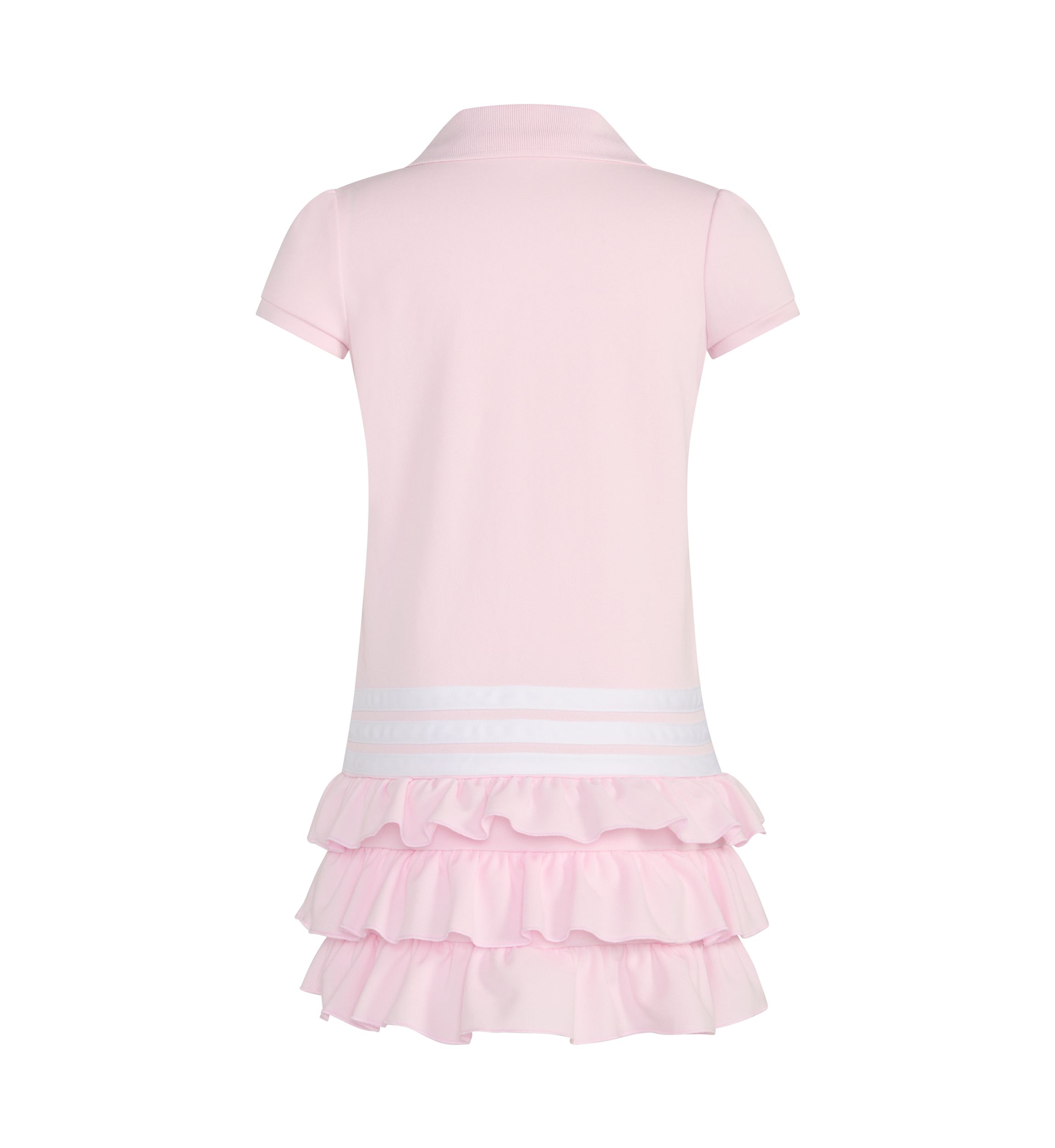 Girls 4-6x Short Sleeve Ruffle Polo Dress