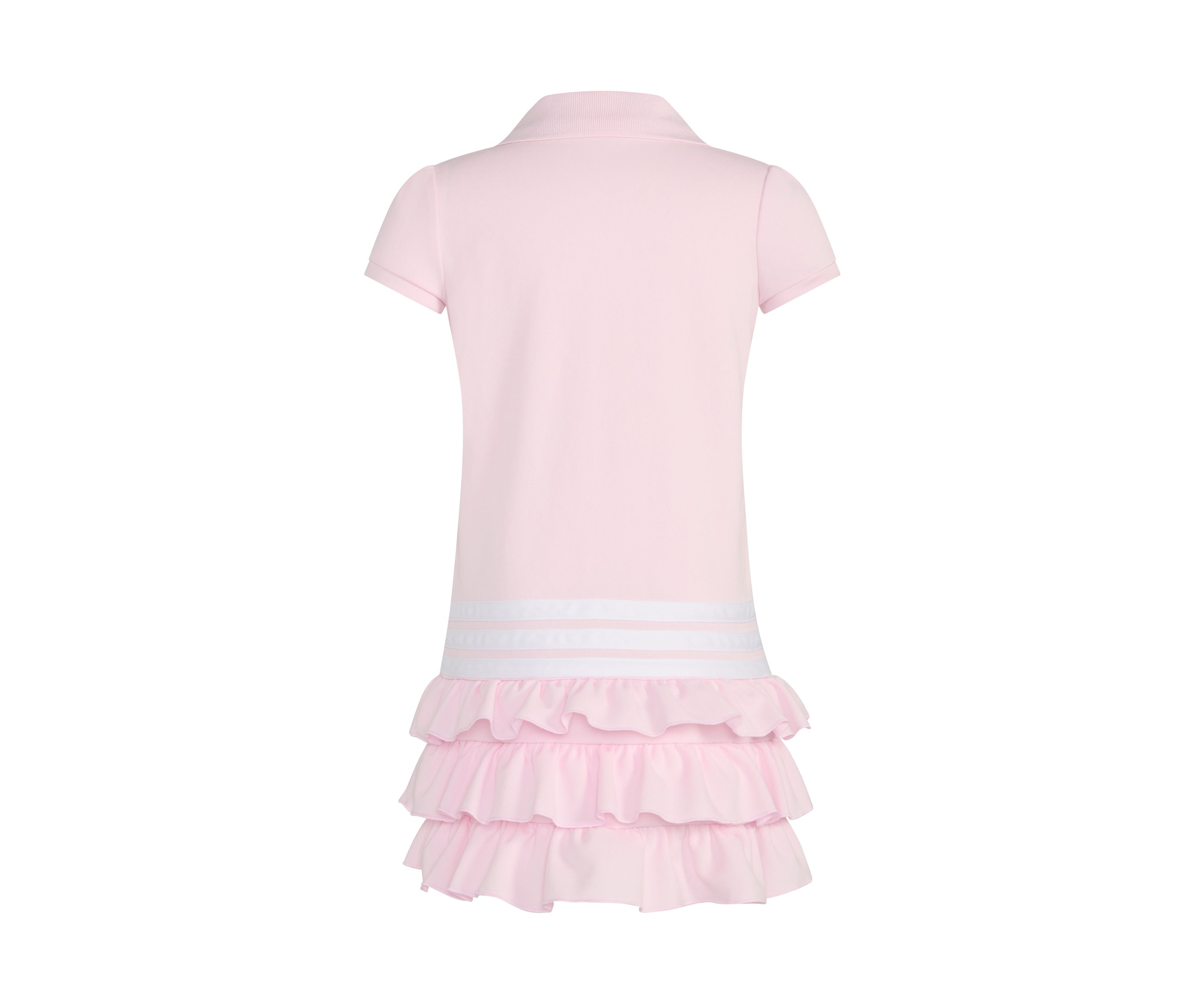 Girls 4-6x Short Sleeve Ruffle Polo Dress
