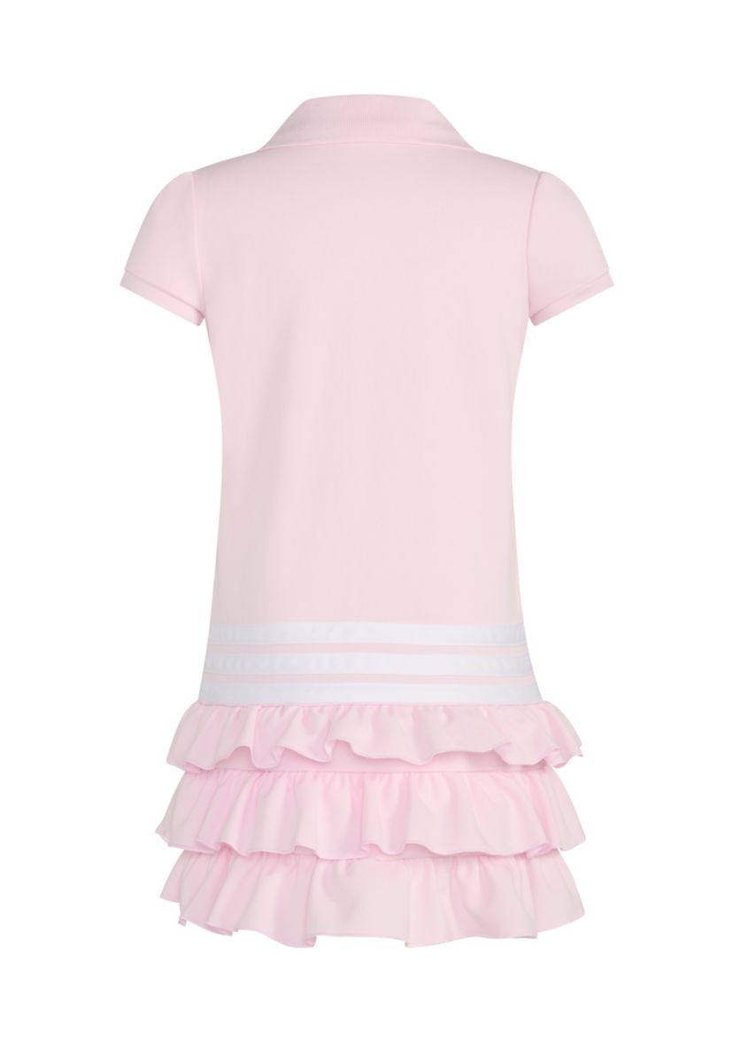 Girls 4-6x Short Sleeve Ruffle Polo Dress