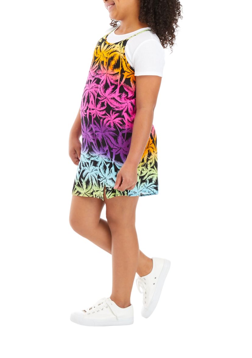 Girls 7-16 Printed Sleeveless Slip Dress 