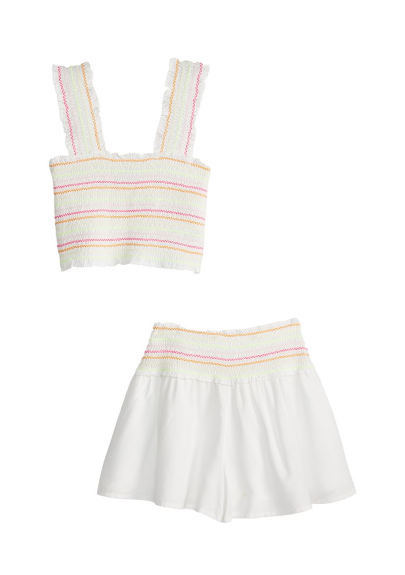 Girls 7-16 Smocked Set 