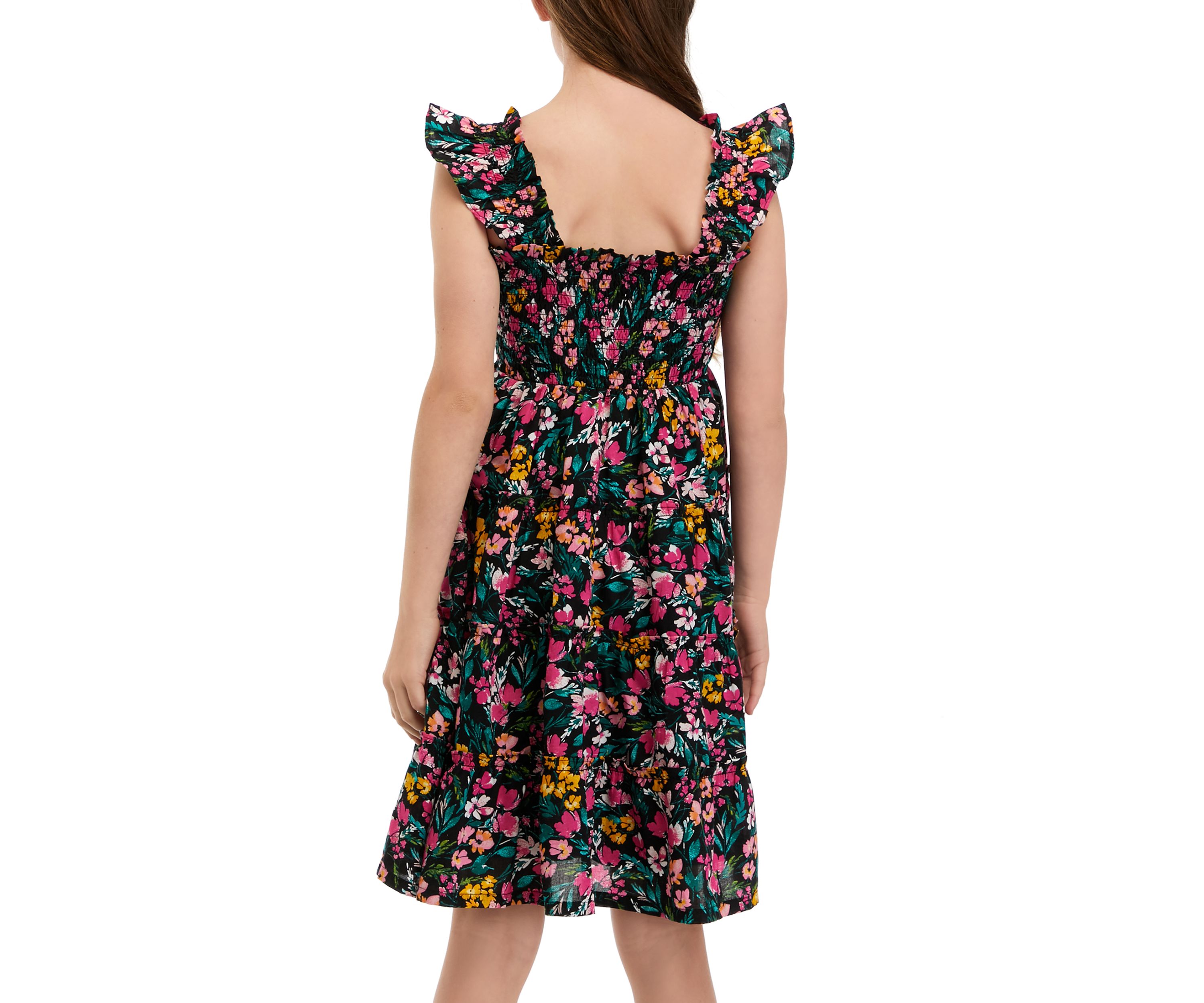 Girls 7-16 Smocked Tiered Dress