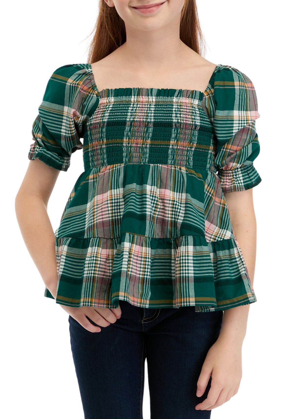 Girls 7-16 Smocked Top