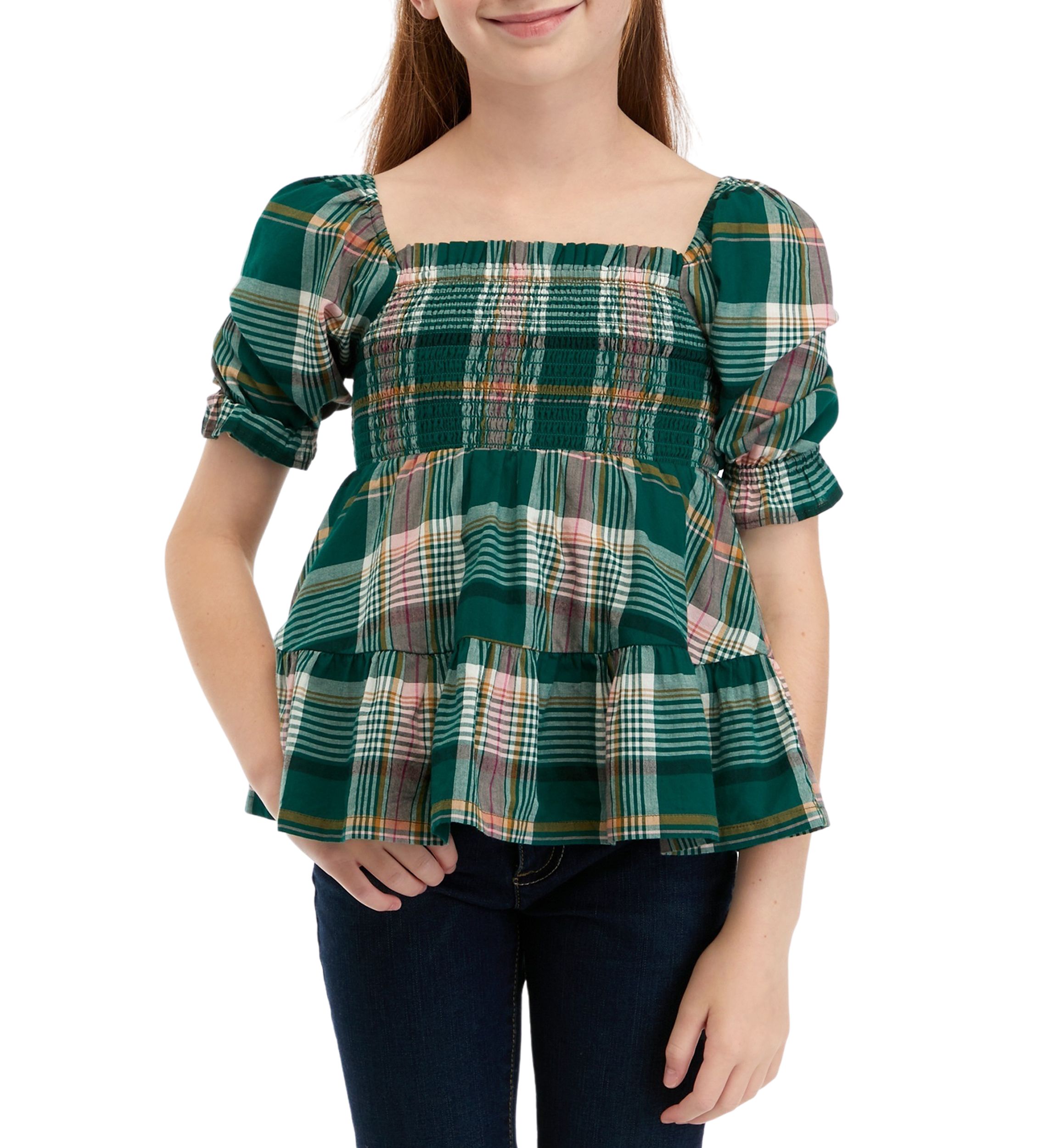 Girls 7-16 Smocked Top