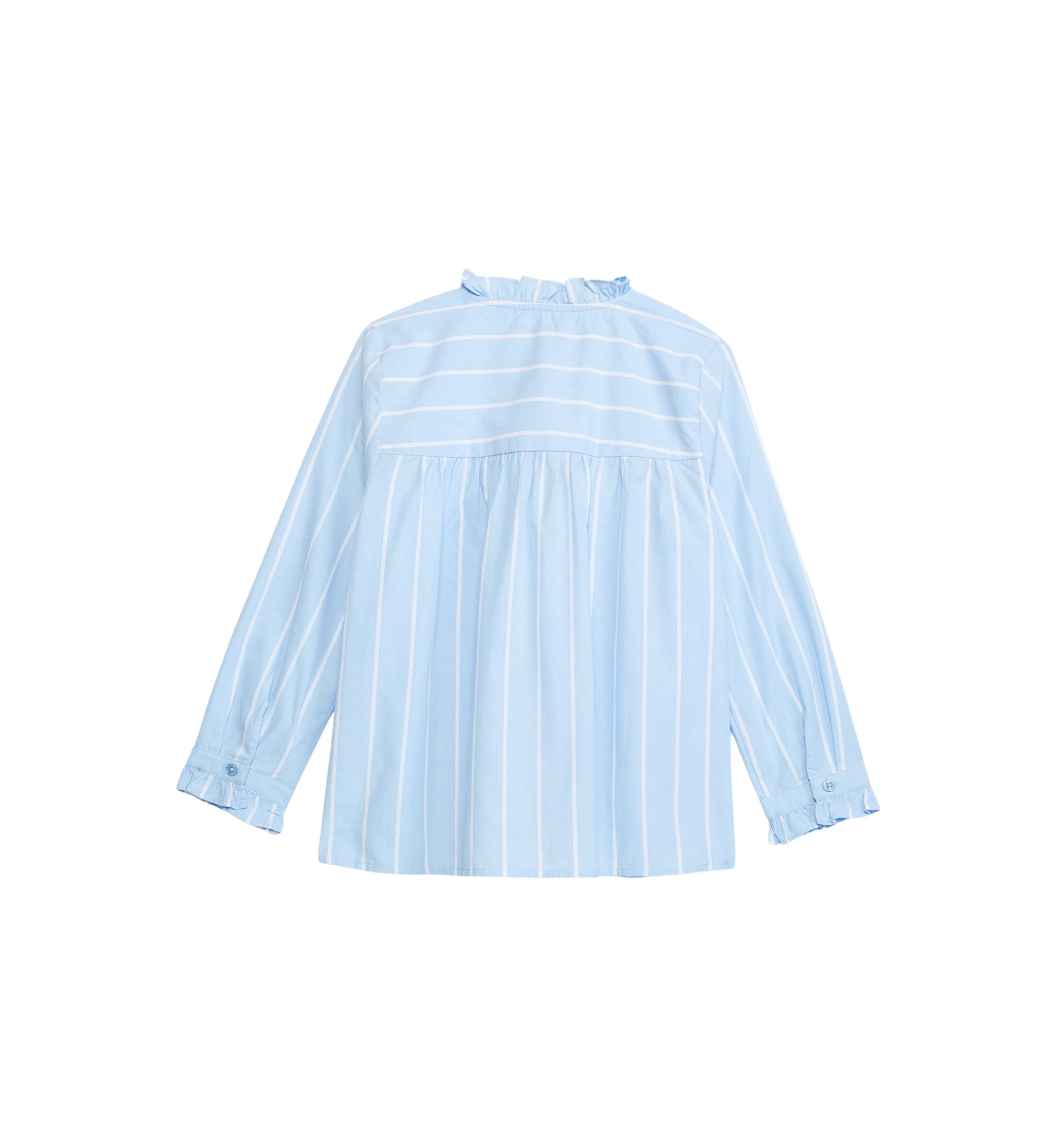 Girls 7-16 Ruffle Button Down Stripe Top