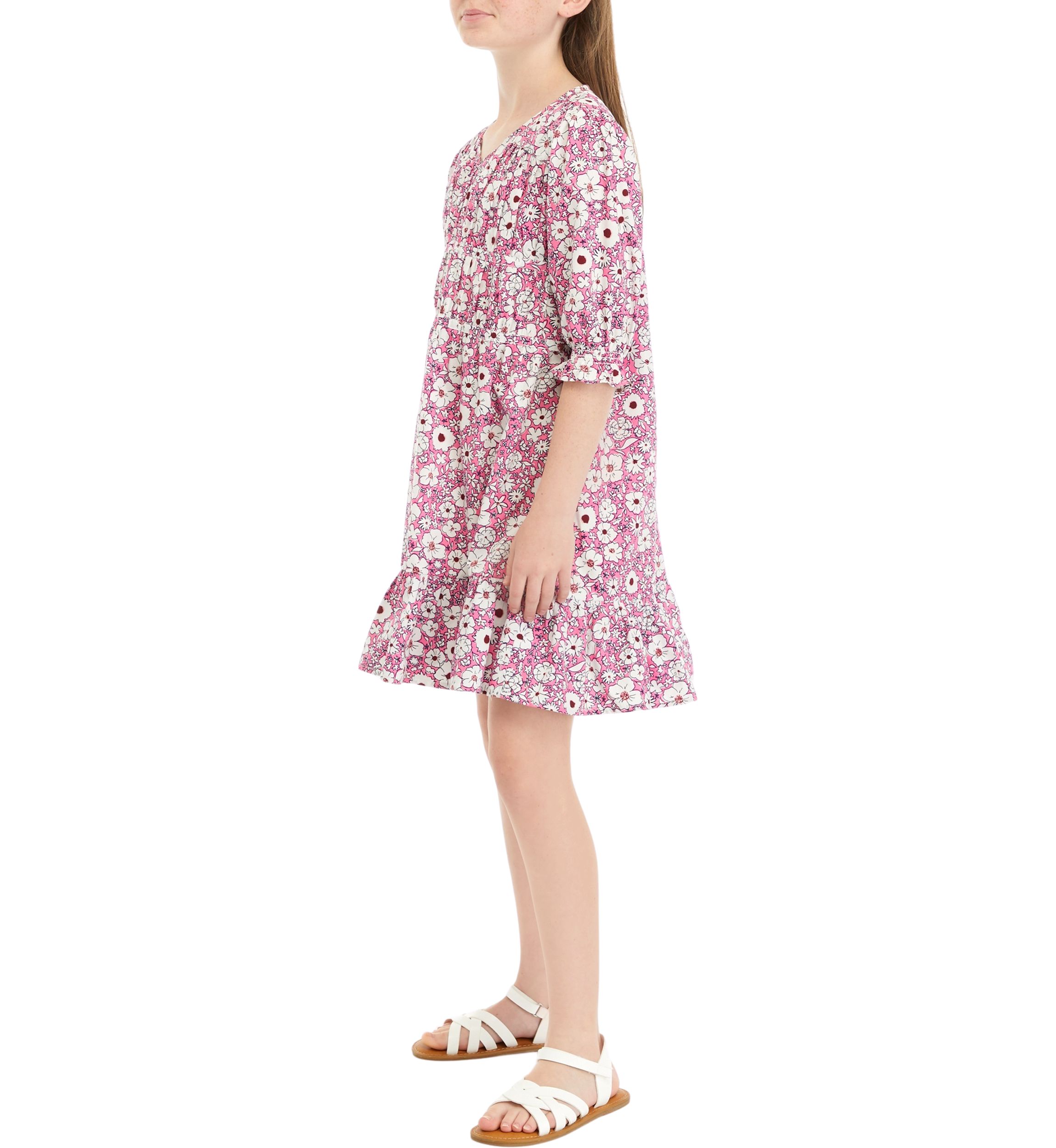 Girls 7-16 Printed Pleated Dress