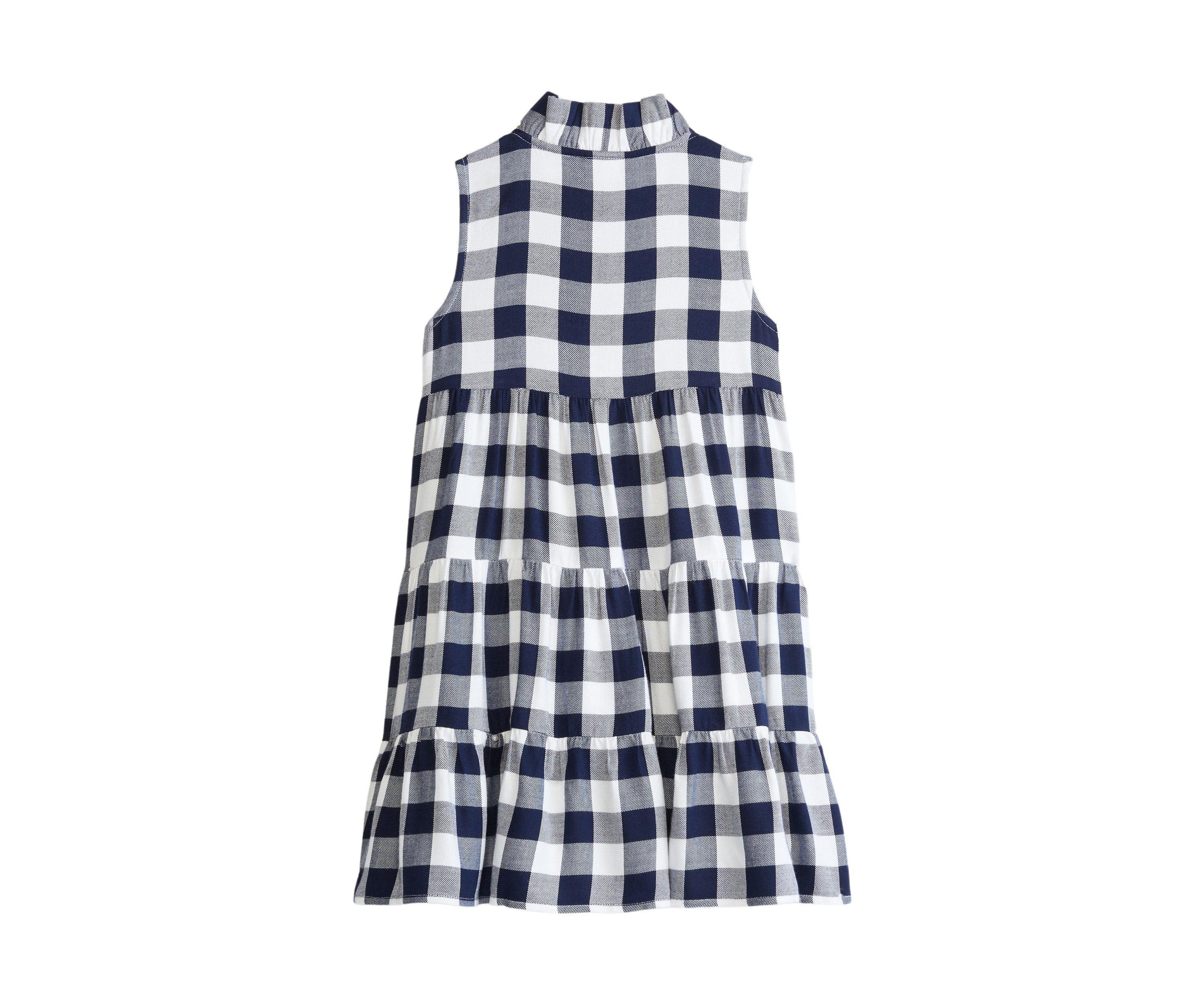 Girls 7-16 Ruffle Neck Dress 