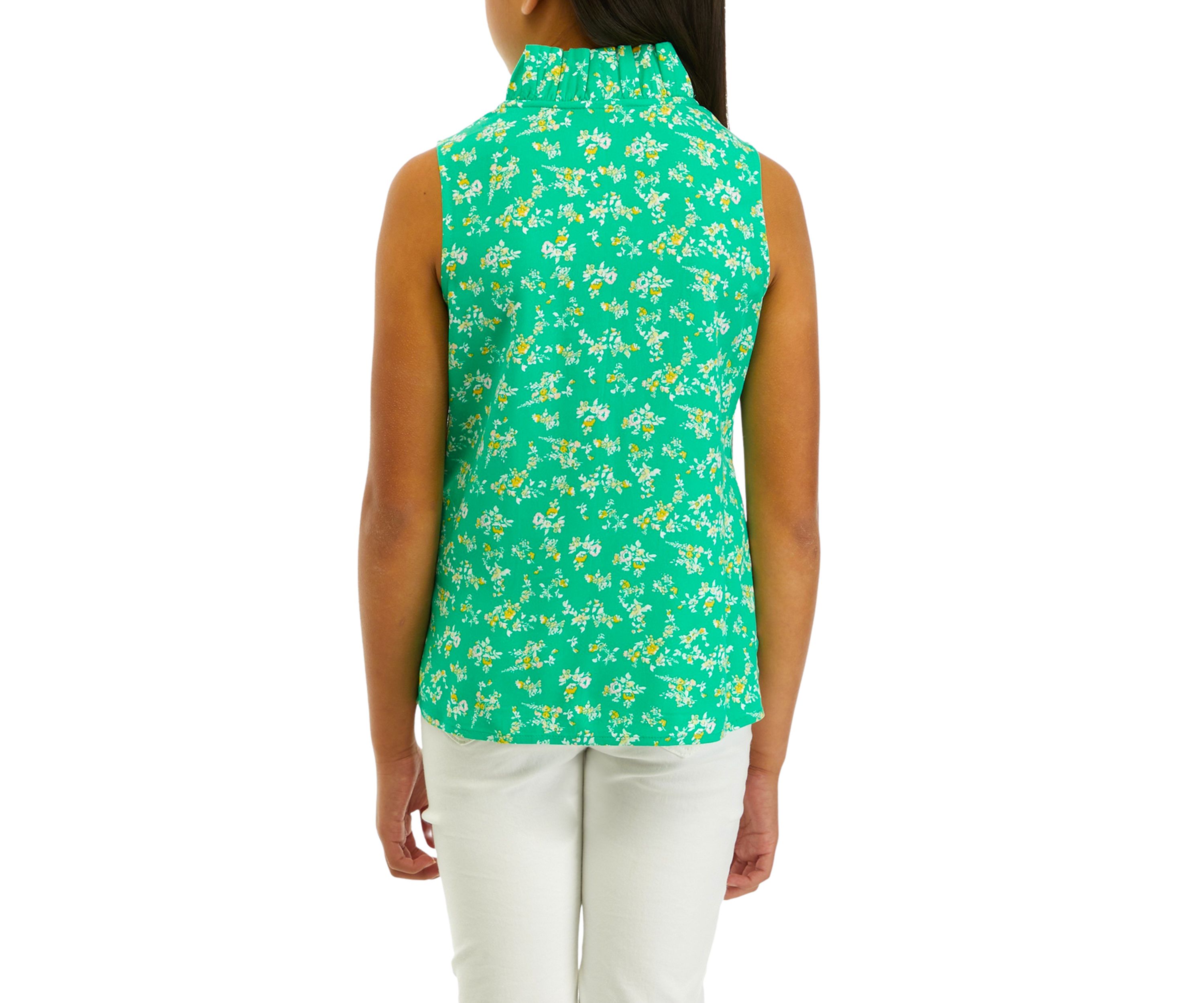 Girls 7-16 Printed Ruffle Tank Top