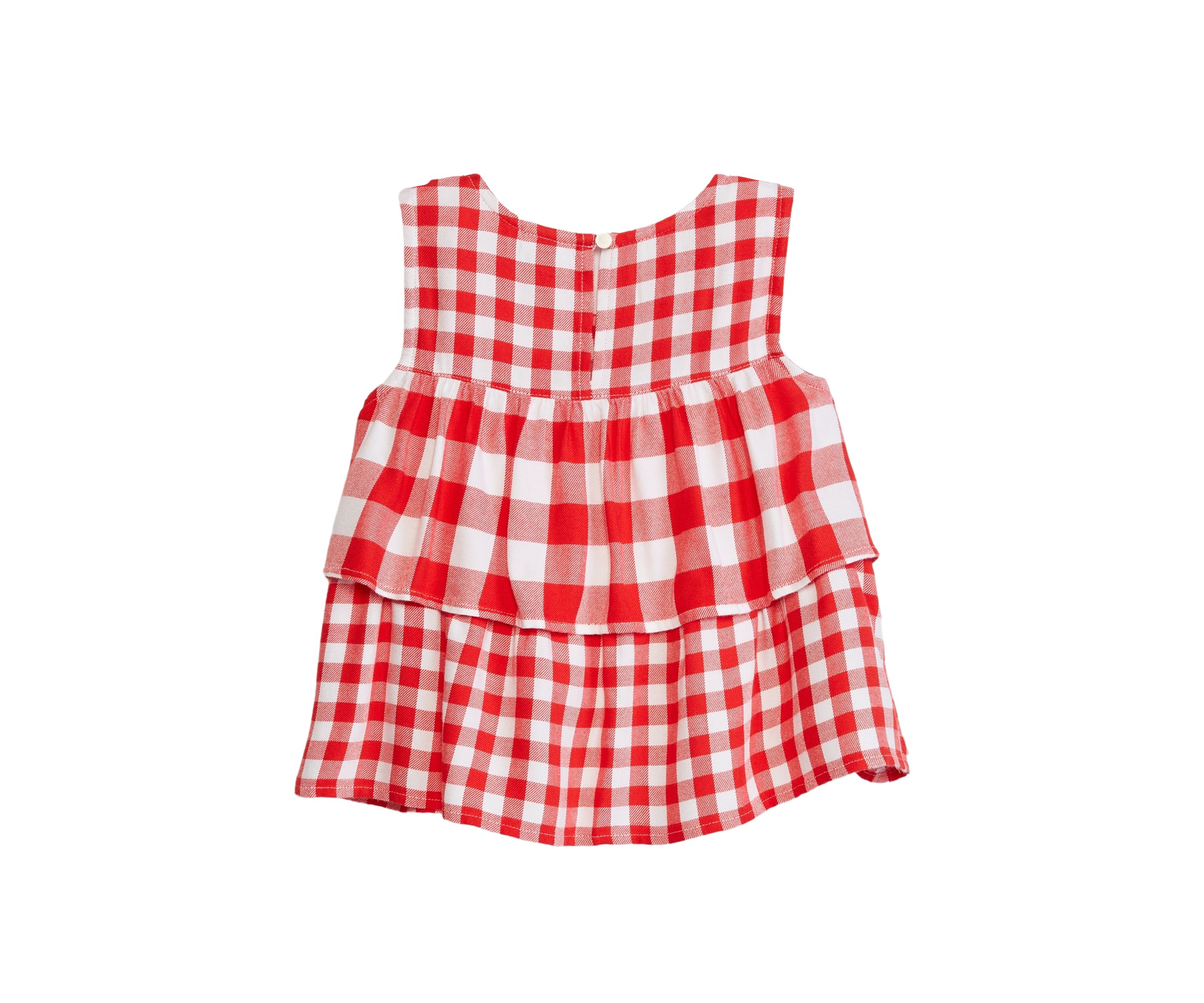 Girls 7-16 Layered Woven Yarn Dyed Tank Top