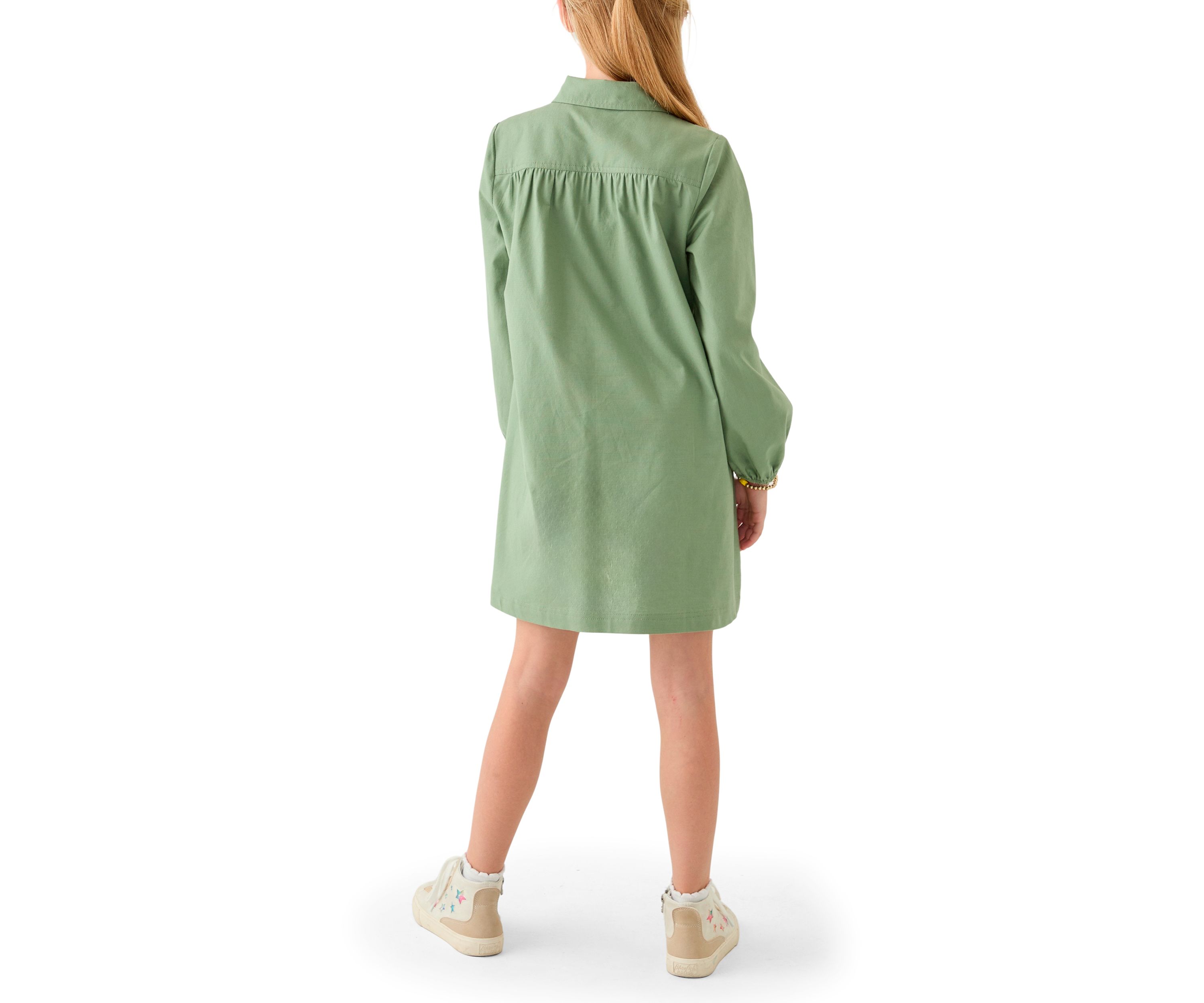 Girls 7-16 Long Sleeve Utility Dress