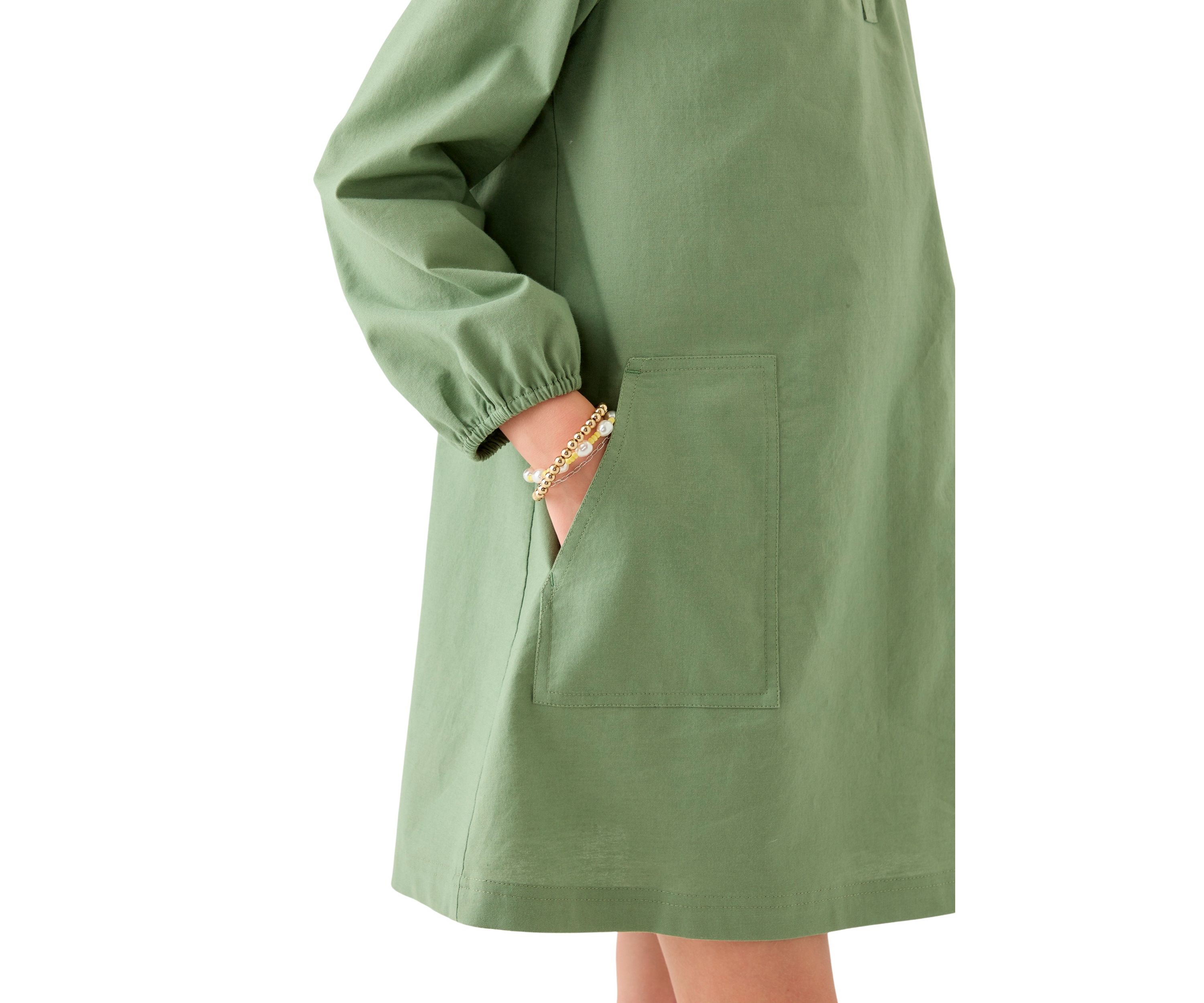 Girls 7-16 Long Sleeve Utility Dress
