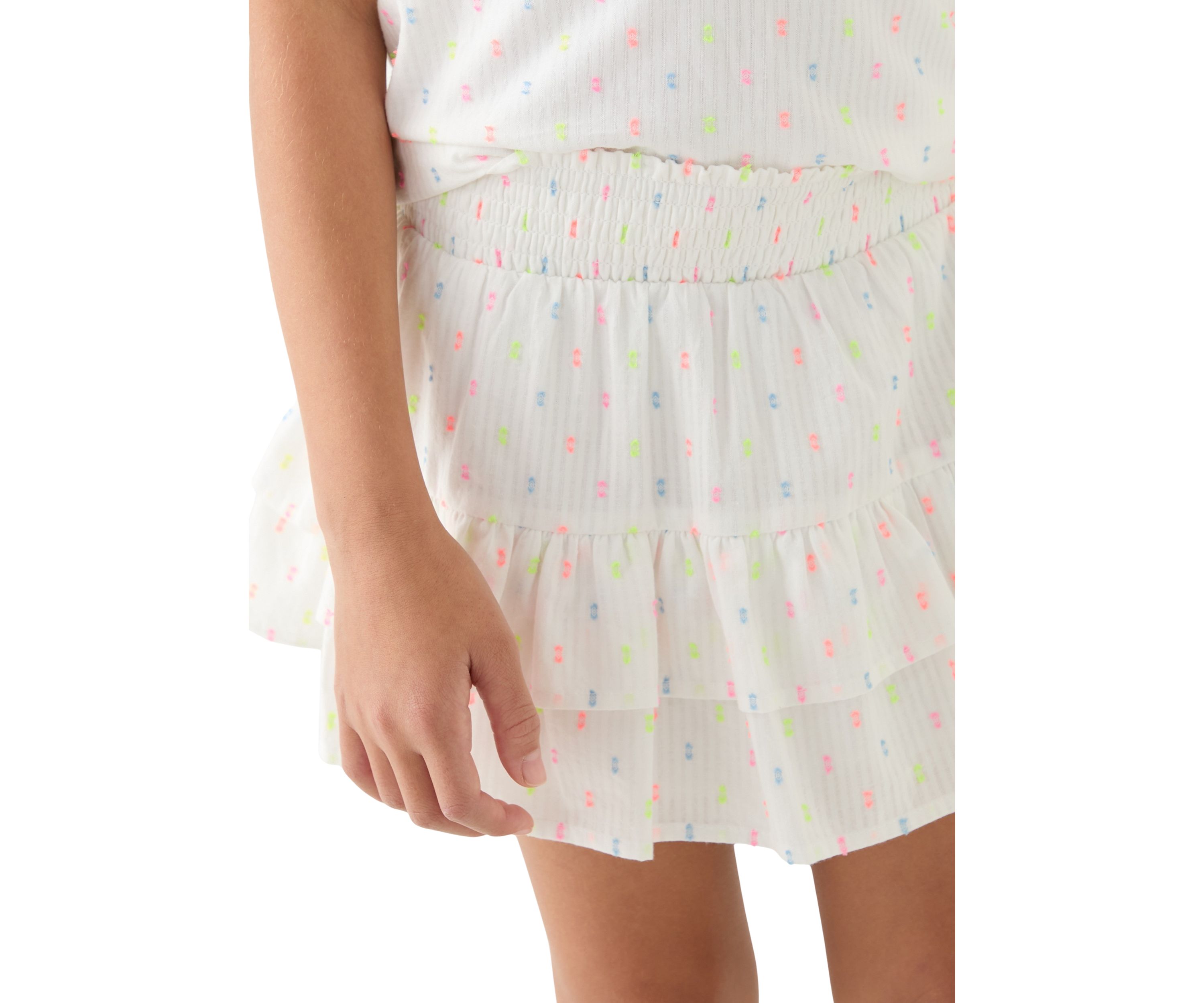 Girls 7-16 Woven Ruffle Skirt