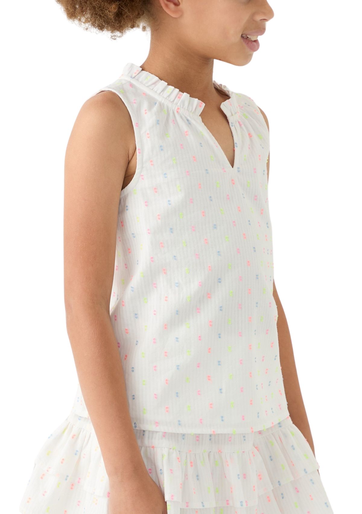 Girls 7-16 Clip Dot Tank Top