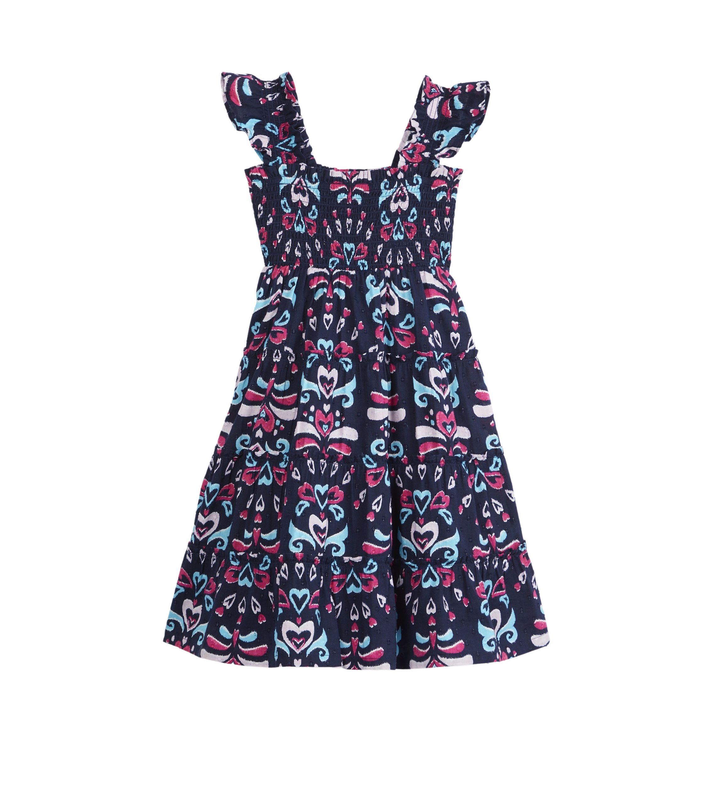 Girls 4-6x Smocked Tiered Dress