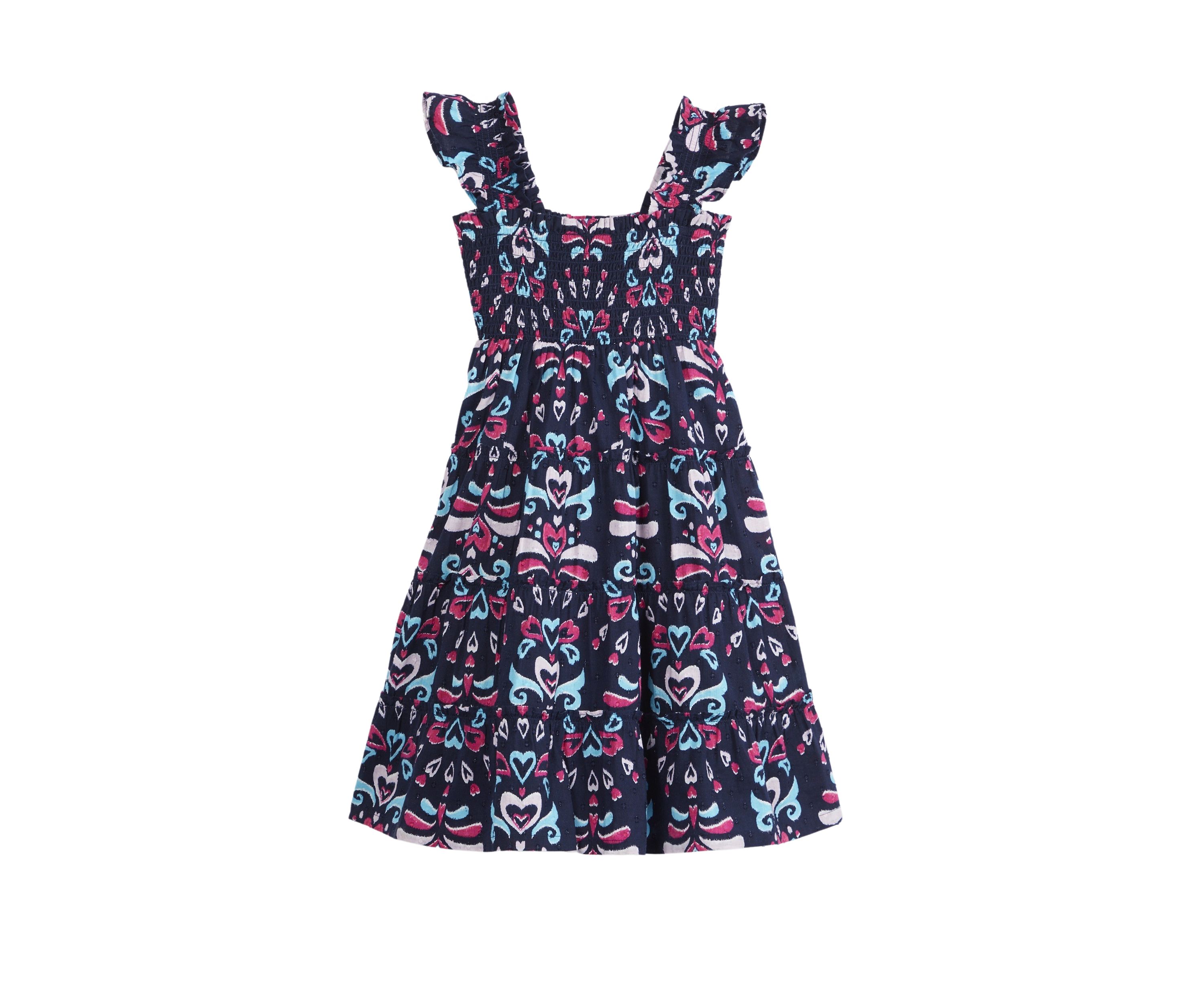 Girls 4-6x Smocked Tiered Dress