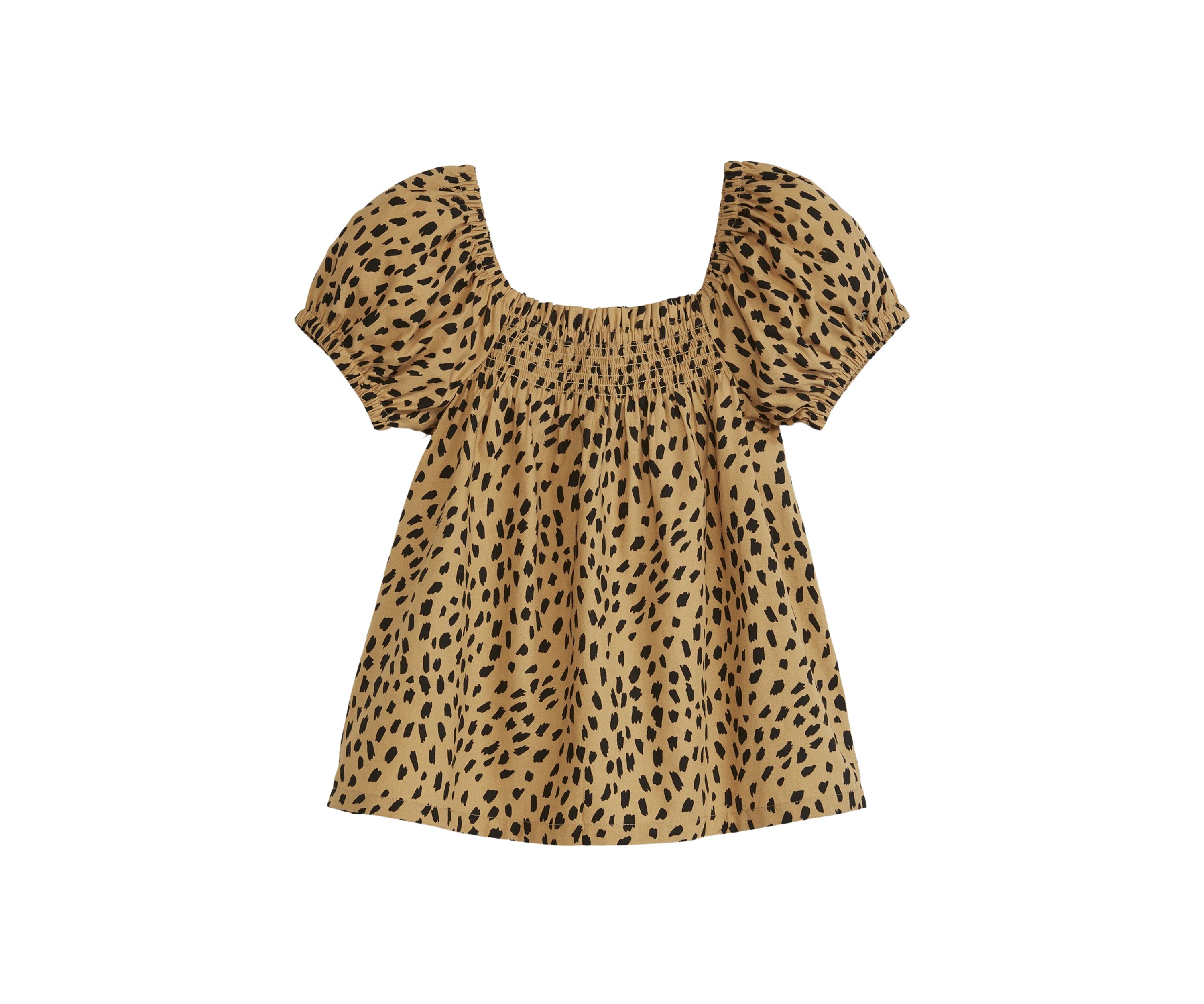 Girls 7-16 Puff Sleeve Printed Top 