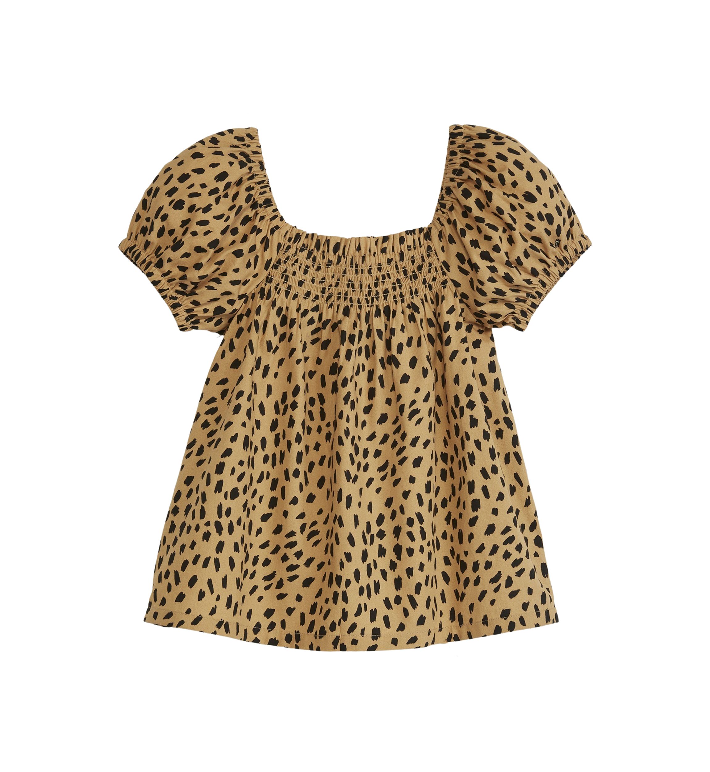 Girls 7-16 Puff Sleeve Printed Top 