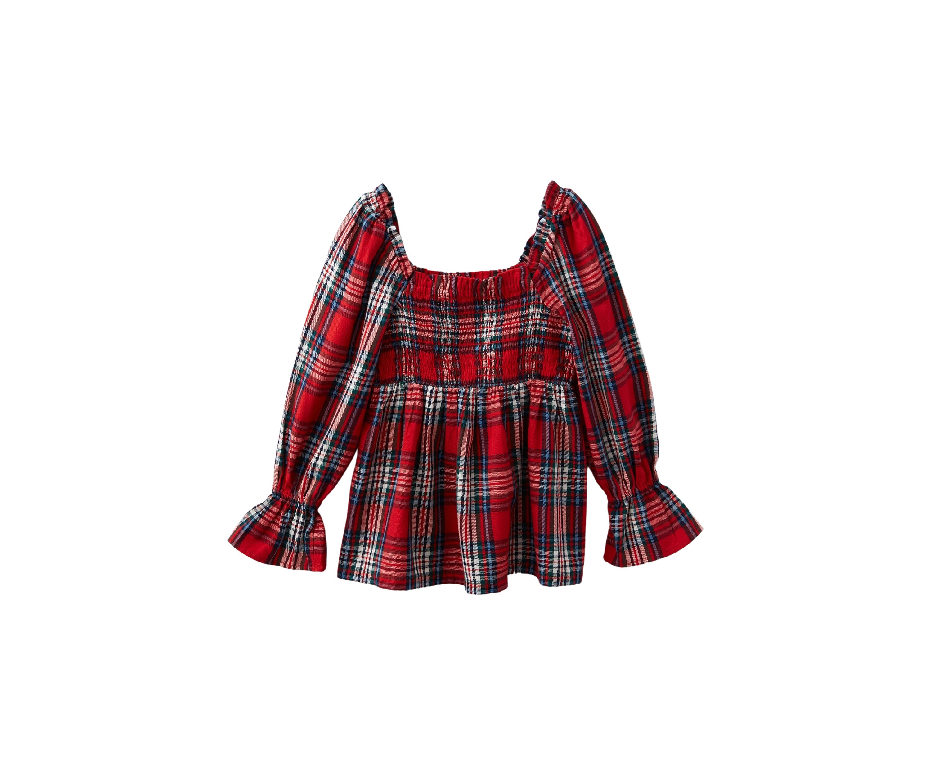 Girls 4-6x Smocked Printed Top