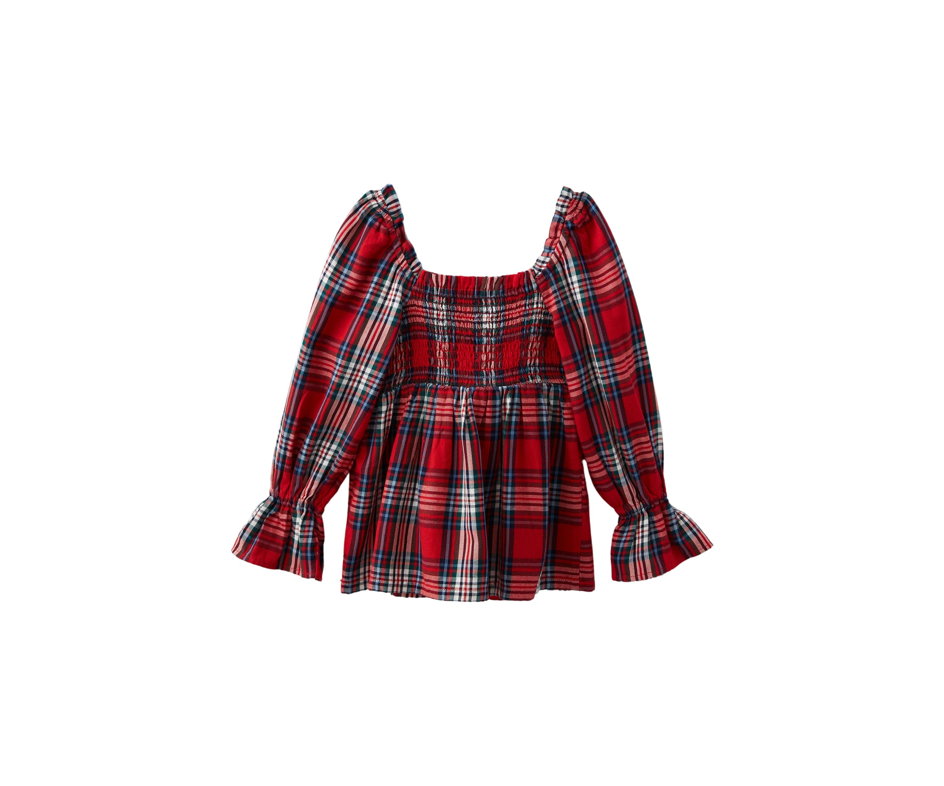 Girls 4-6x Smocked Printed Top