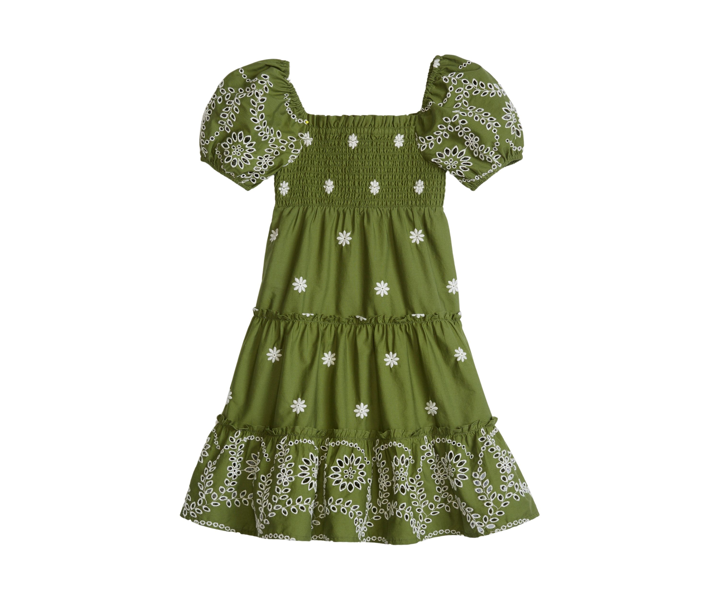 Girls 4-6x Broderie Smocked Dress