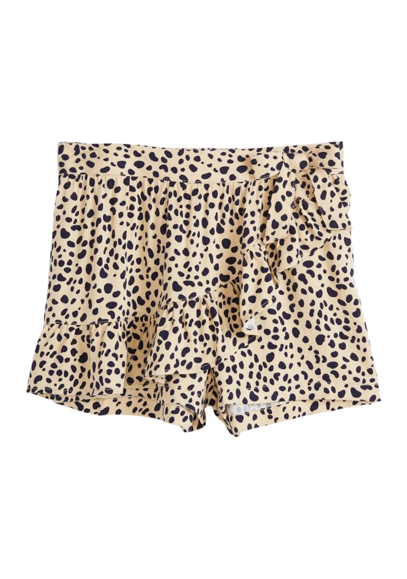 Girls 4-6x Printed Wrap Ruffle Skort