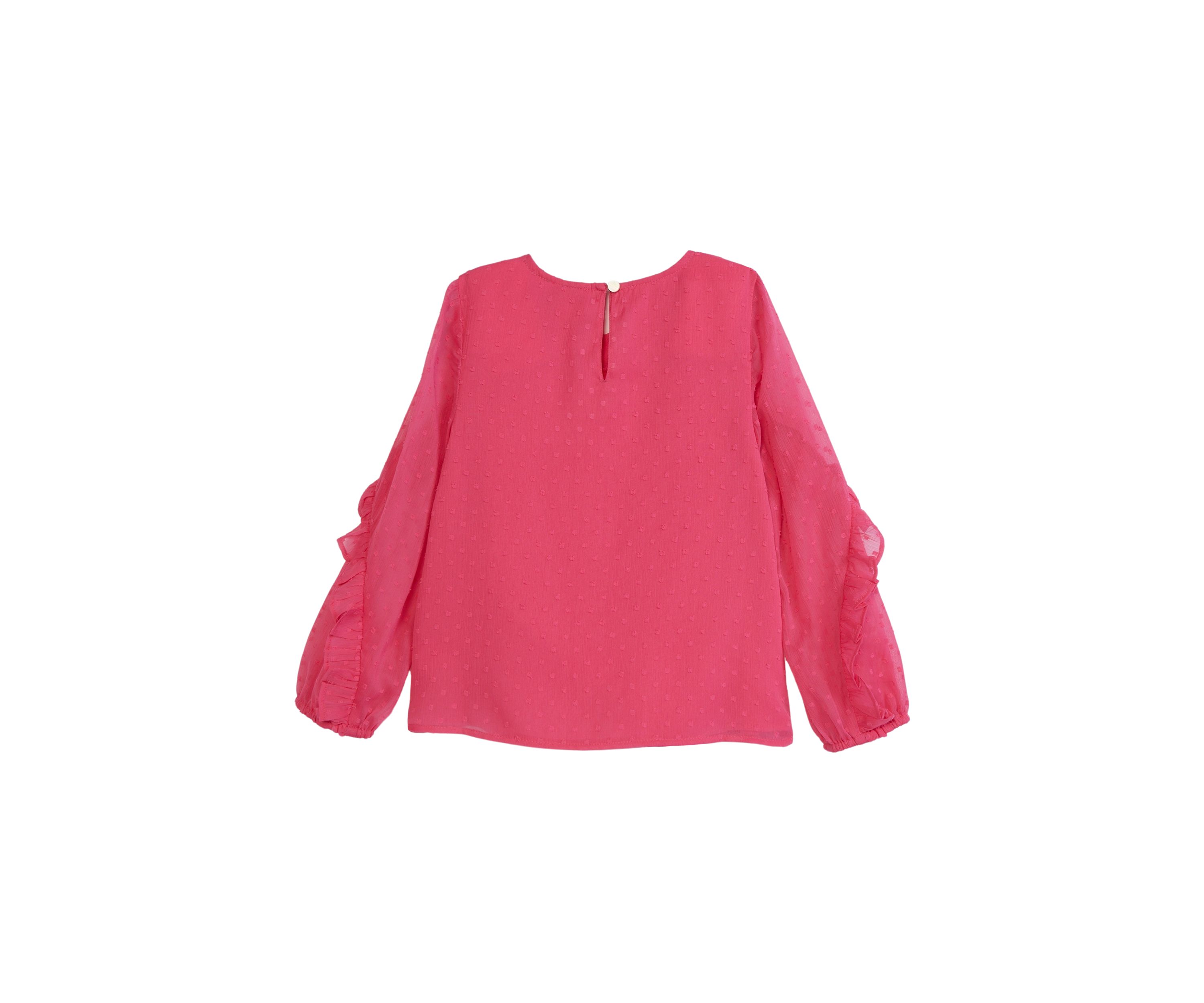 Girls 4-6x Solid Chiffon Ruffle Top