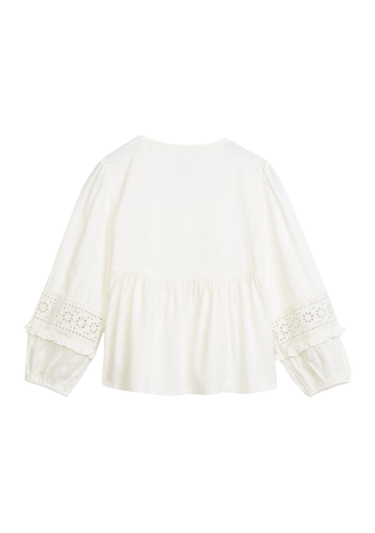Girls 4-6x Eyelet Trim Top