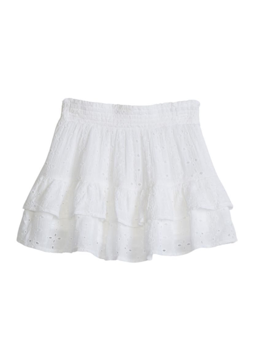 Girls 7-16 Eyelet Ruffle Skirt