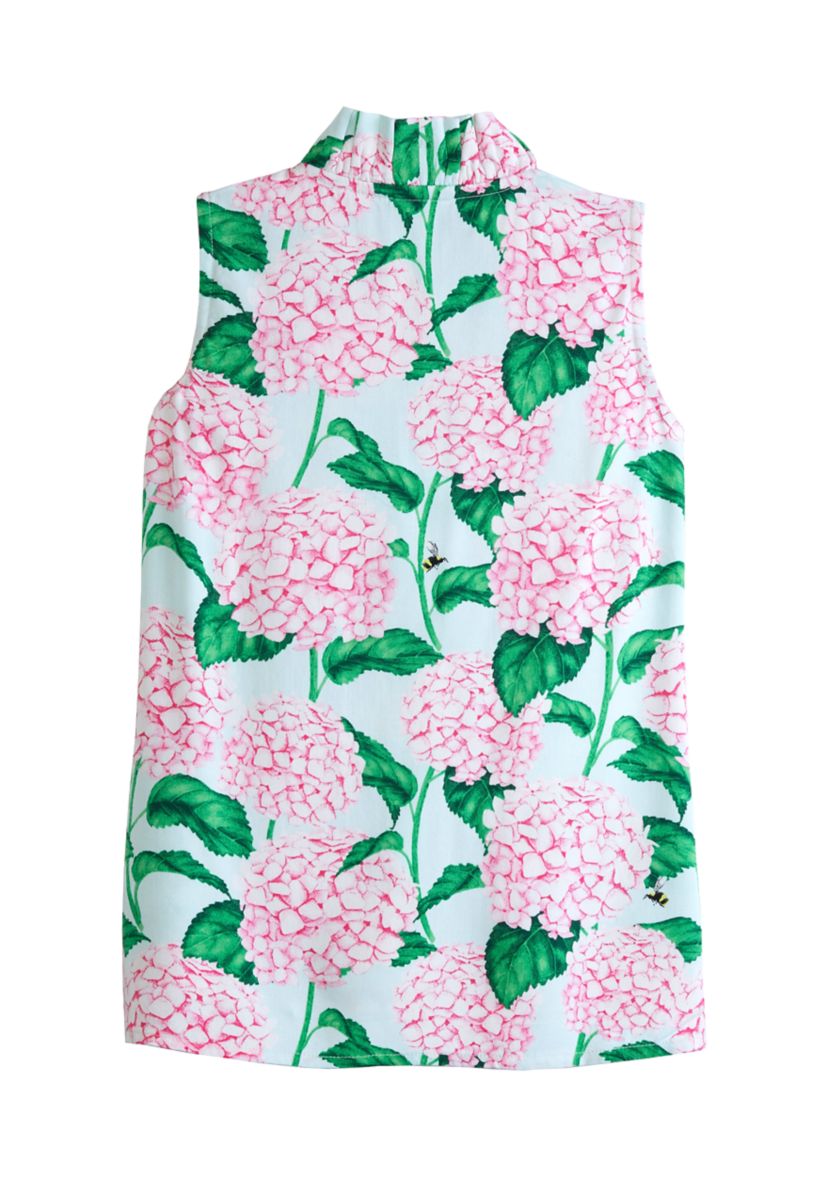 Girls 7-16 Printed Ruffle Neck Tank Top
