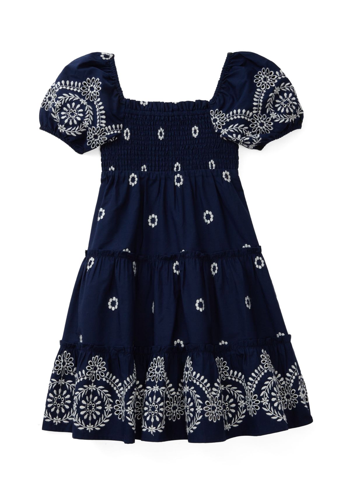 Girls 4-6x Broderie Smocked Dress