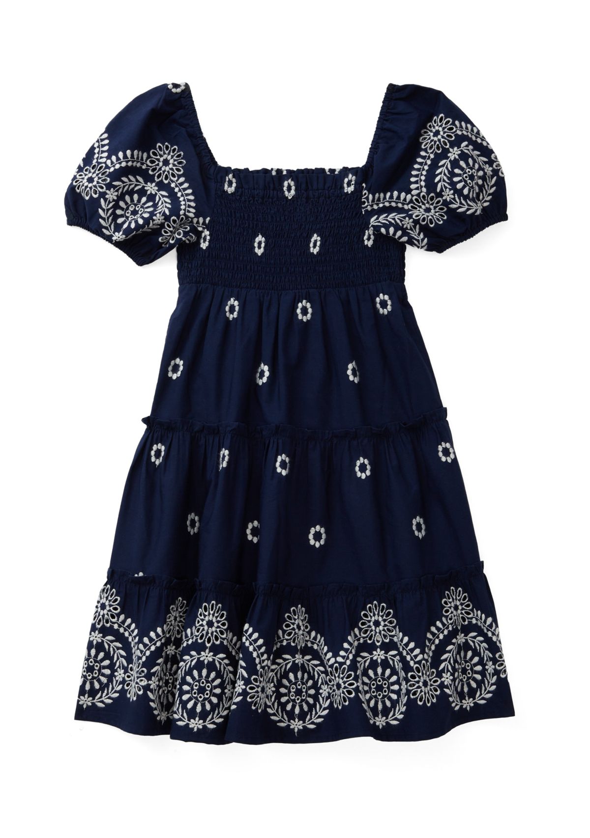 Girls 4-6x Broderie Smocked Dress