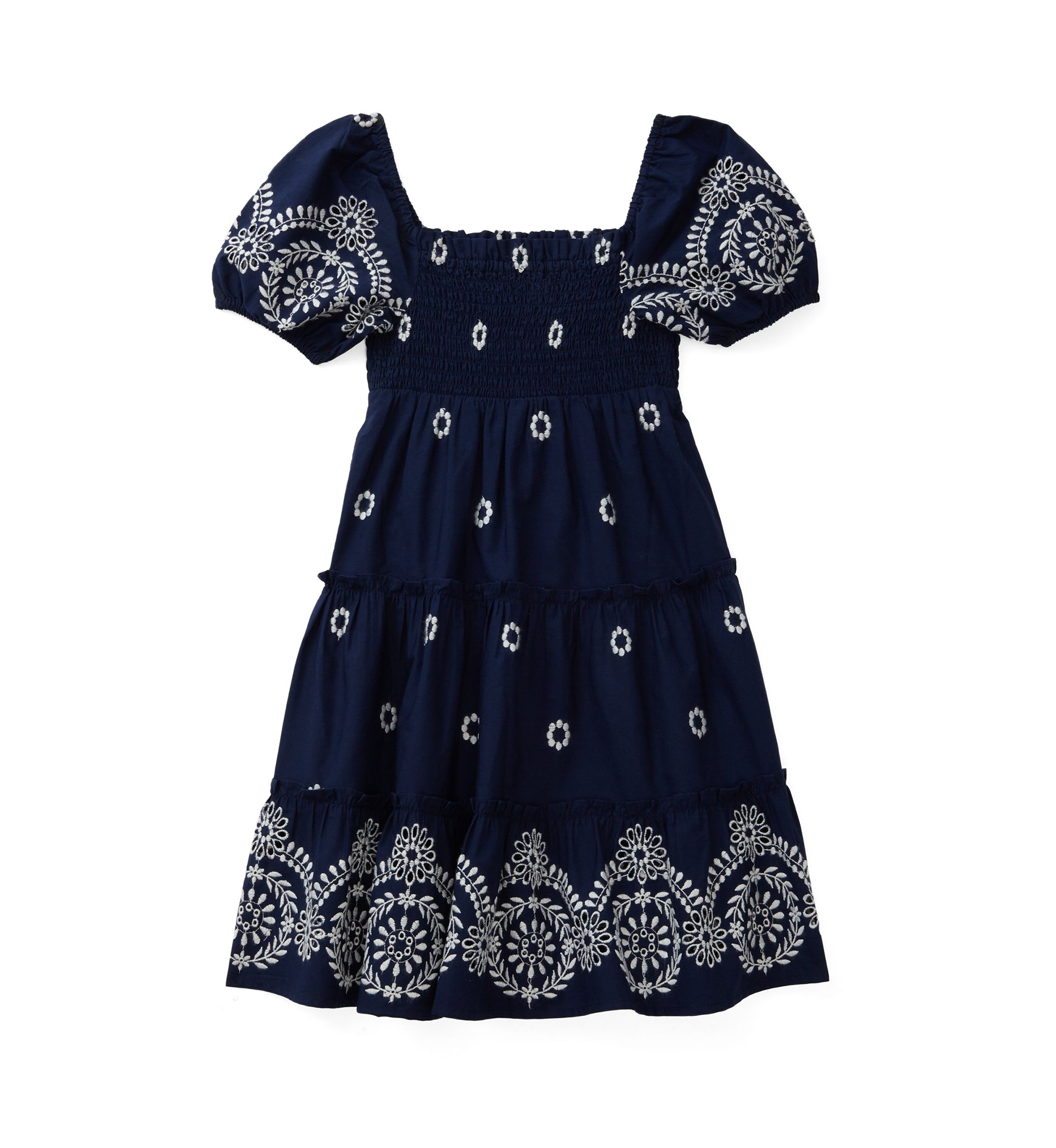 Girls 4-6x Broderie Smocked Dress