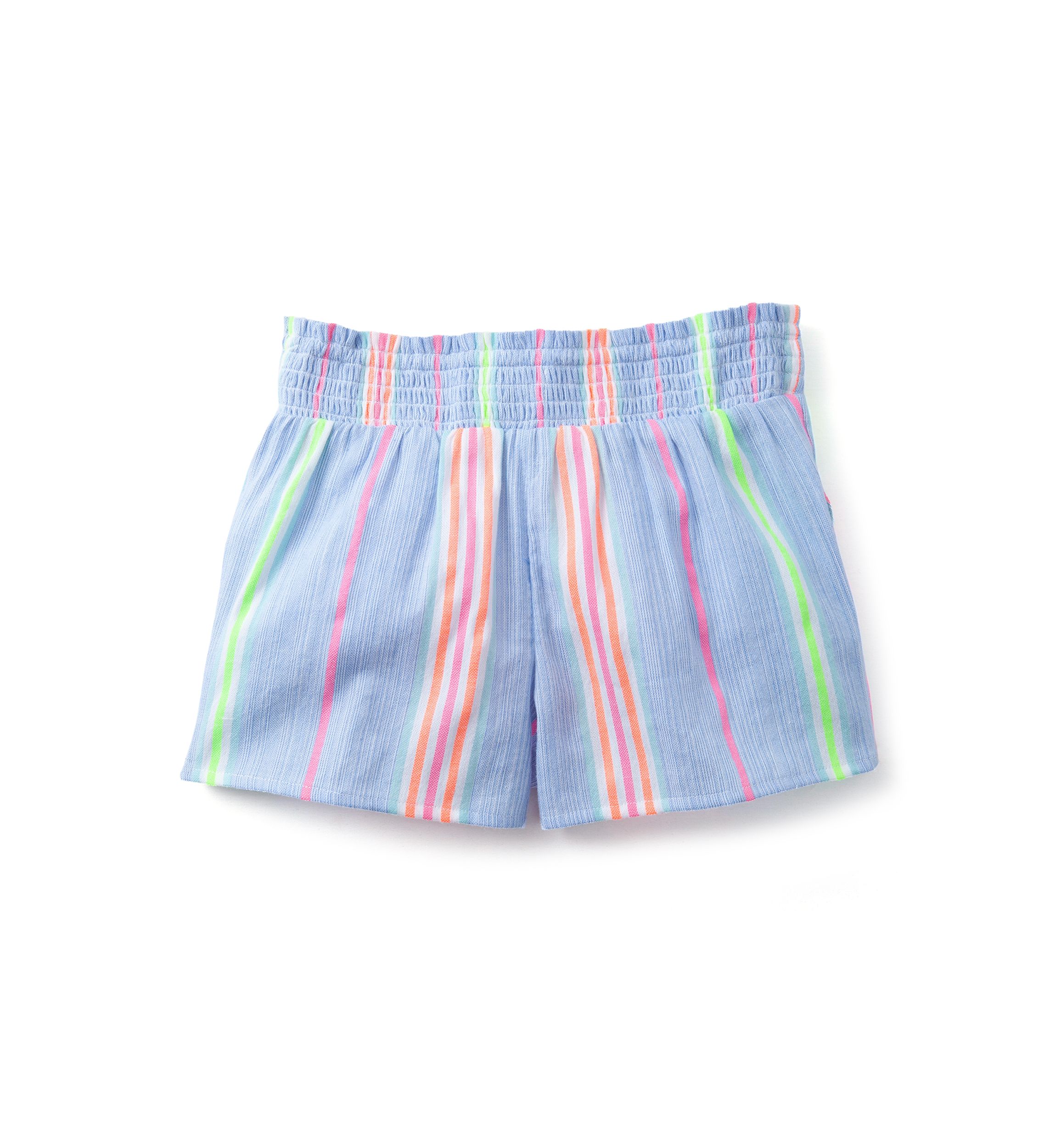 Girls 4-6x Smocked Woven Yarn Dyed Shorts