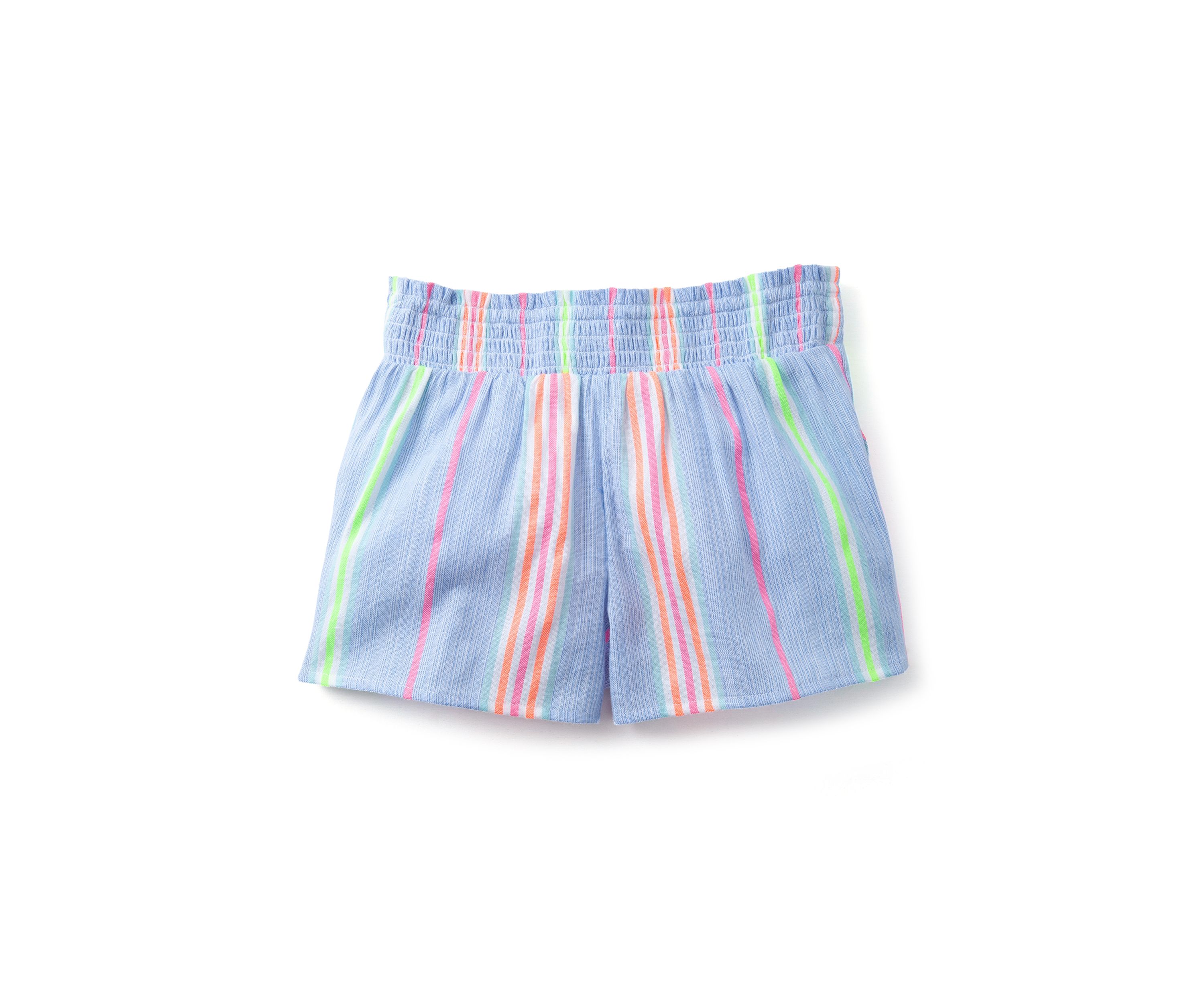 Girls 4-6x Smocked Woven Yarn Dyed Shorts