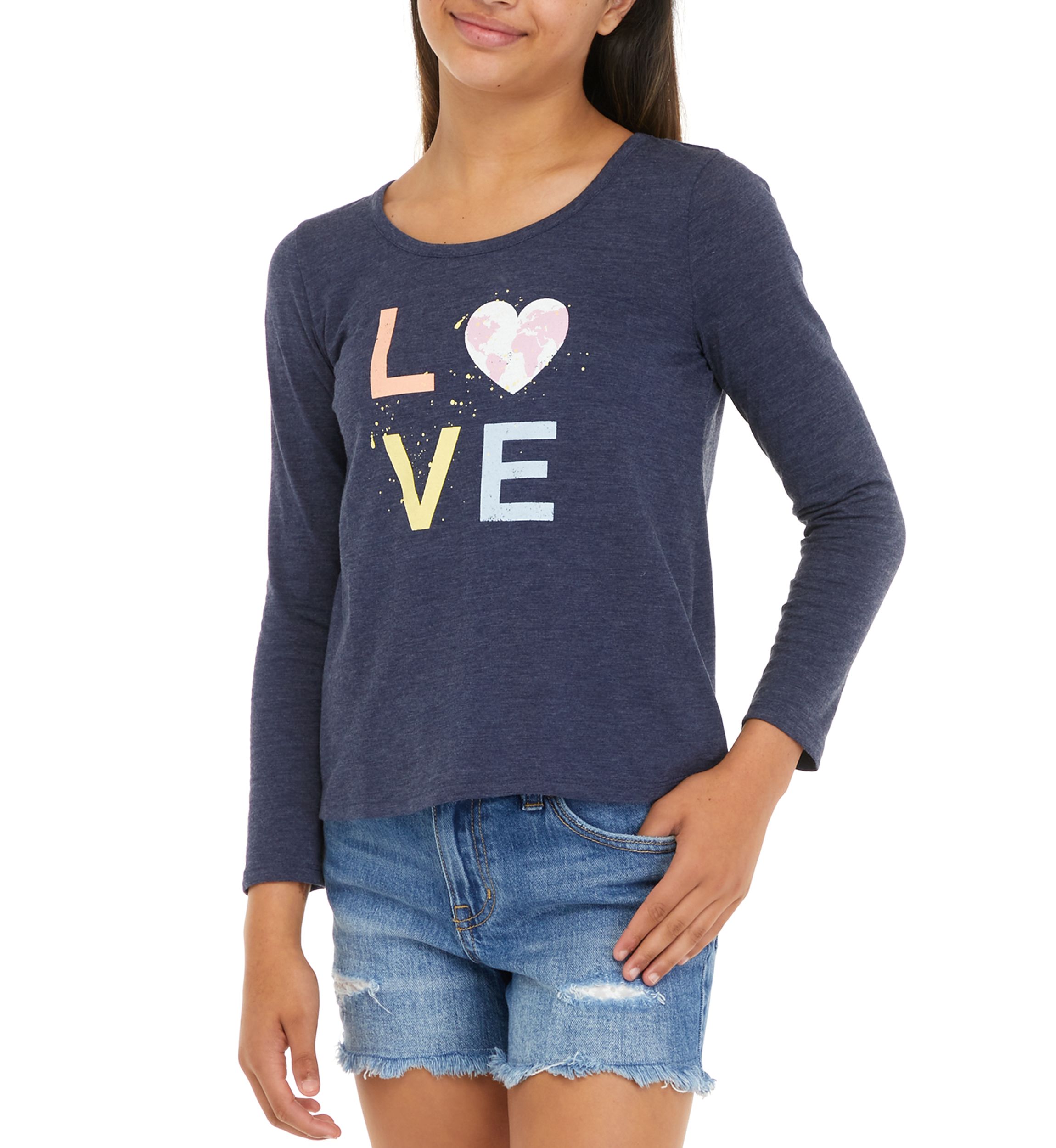 Girls 7-16 Long Sleeve Graphic T-Shirt 
