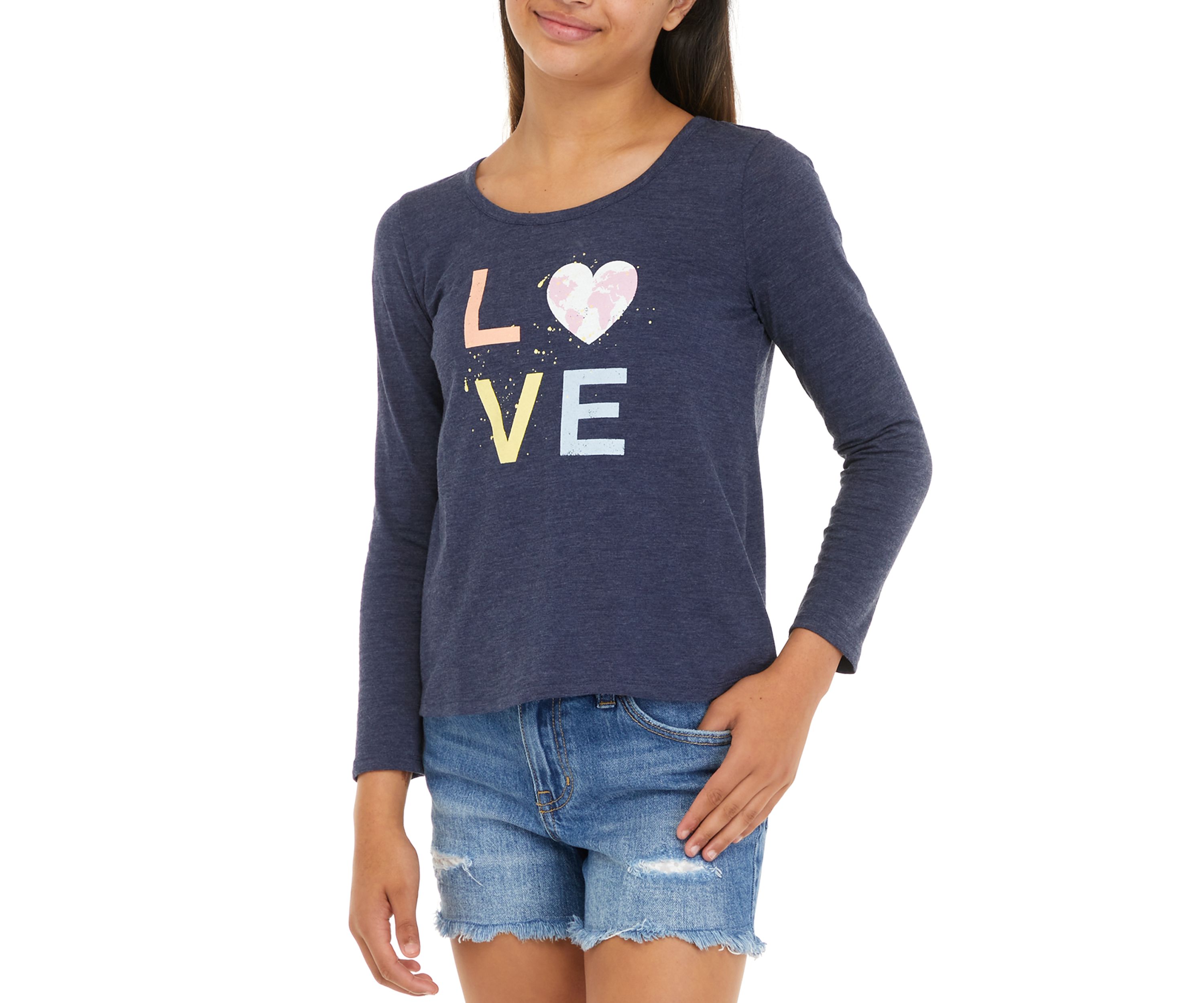 Girls 7-16 Long Sleeve Graphic T-Shirt 