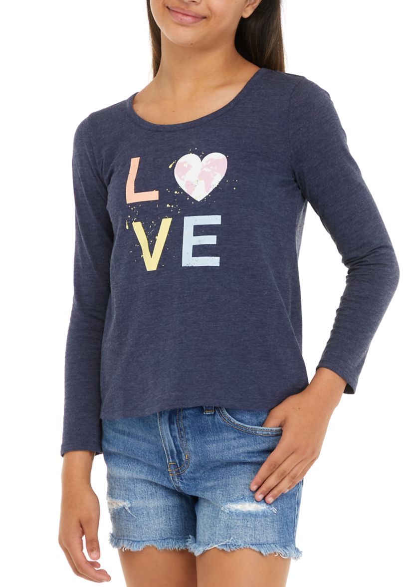 Girls 7-16 Long Sleeve Graphic T-Shirt 