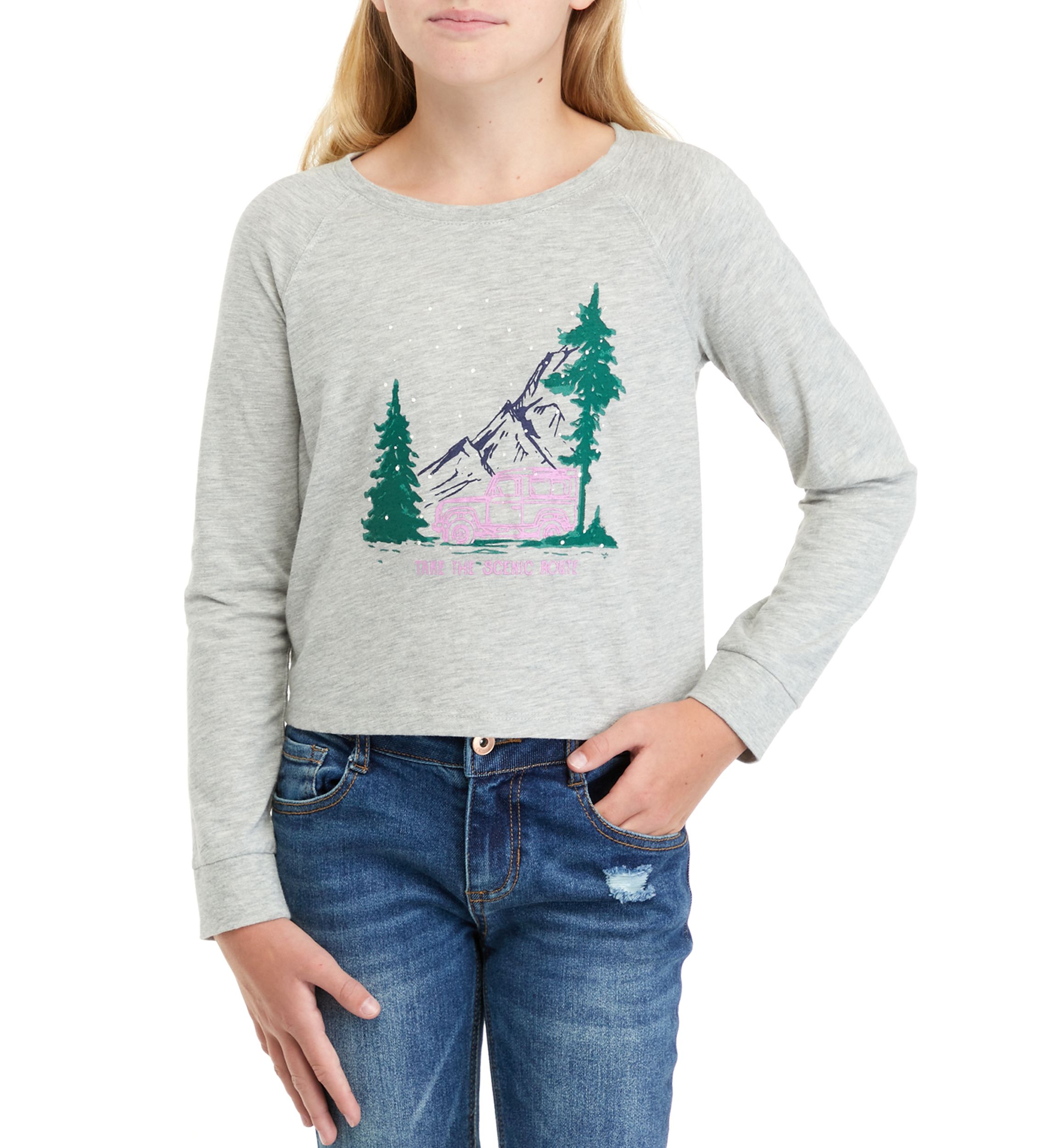 Girls 7-16 Long Sleeve Graphic T-Shirt
