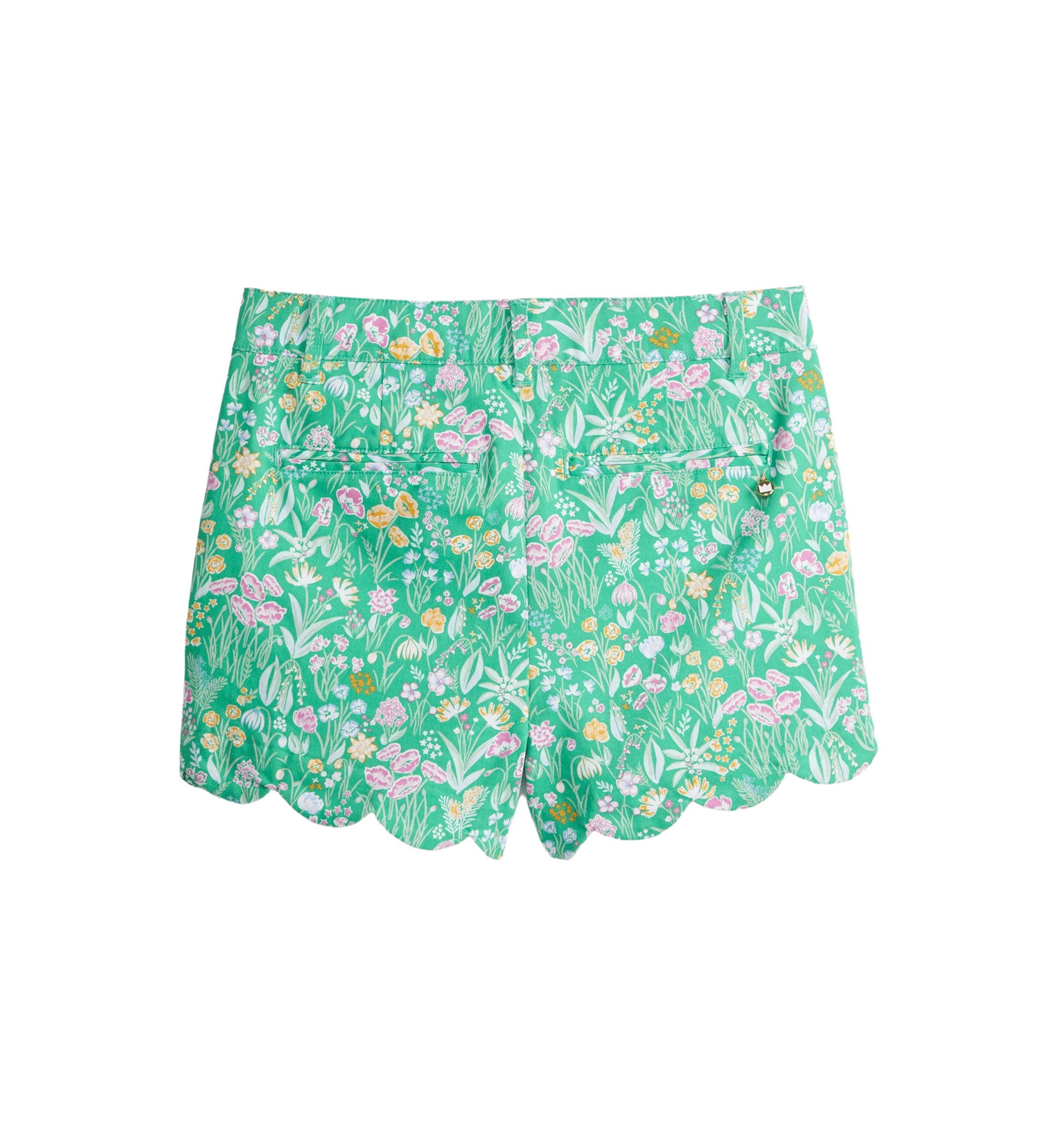 Girls 7-16 Printed Scallop Shorts