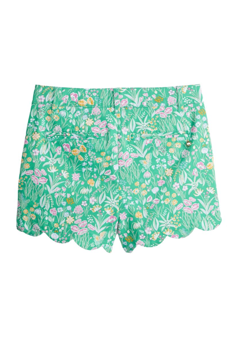 Girls 7-16 Printed Scallop Shorts