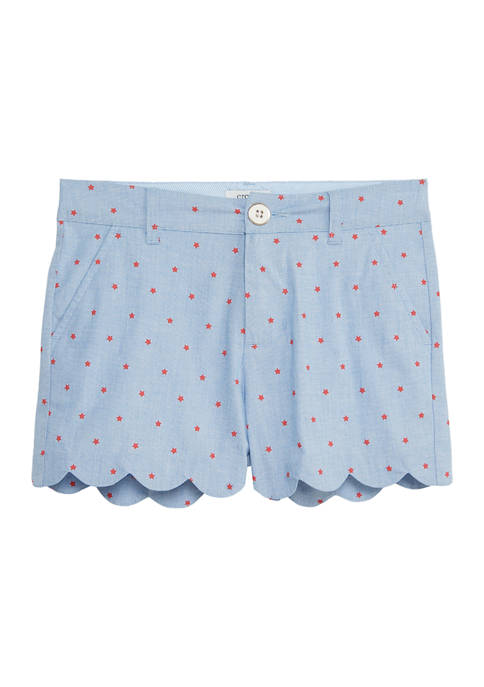 Crown & Ivy™ Girls 7-16 Star Printed Scalloped