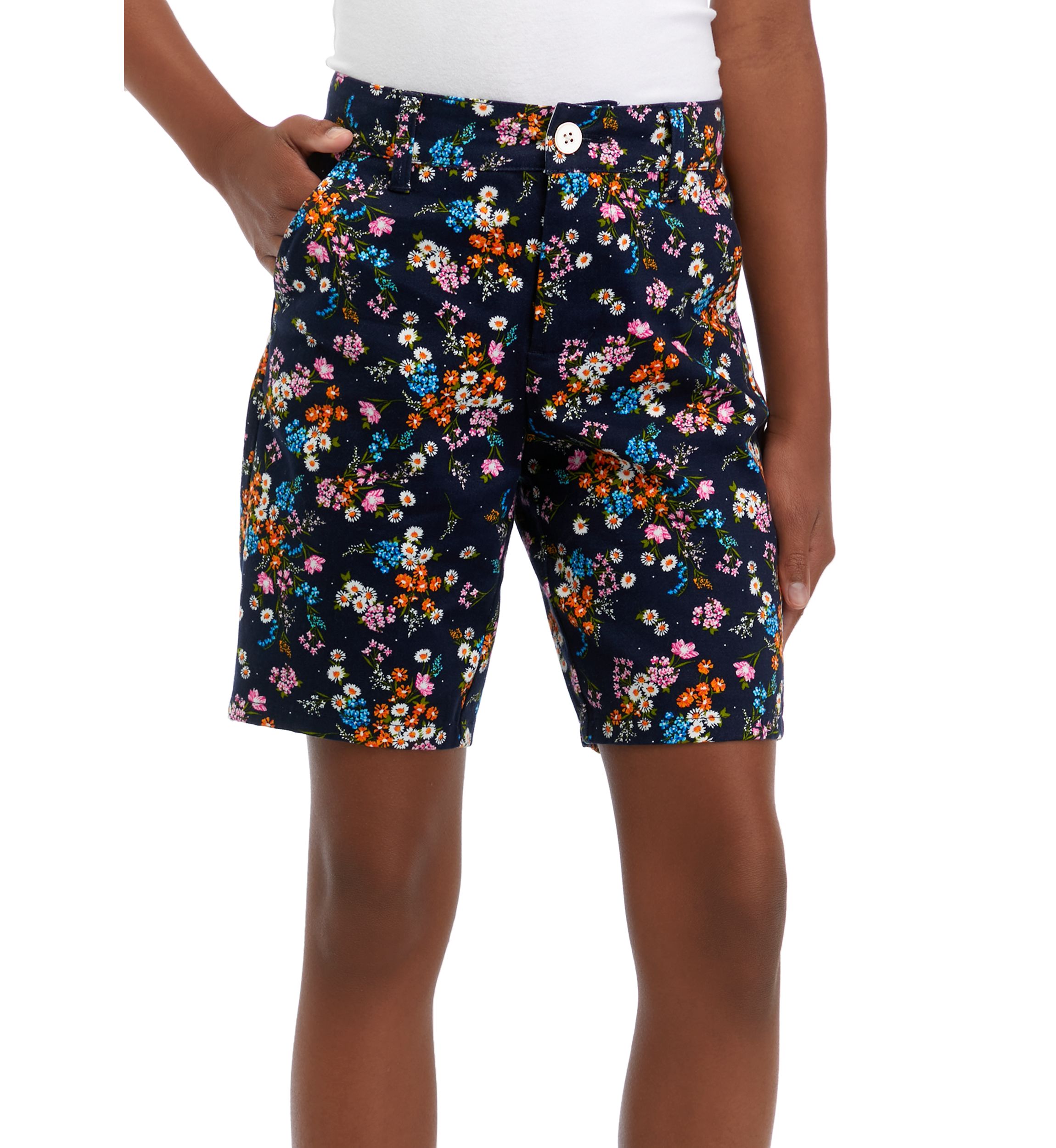 Girls 7-16 Printed Regulation Shorts