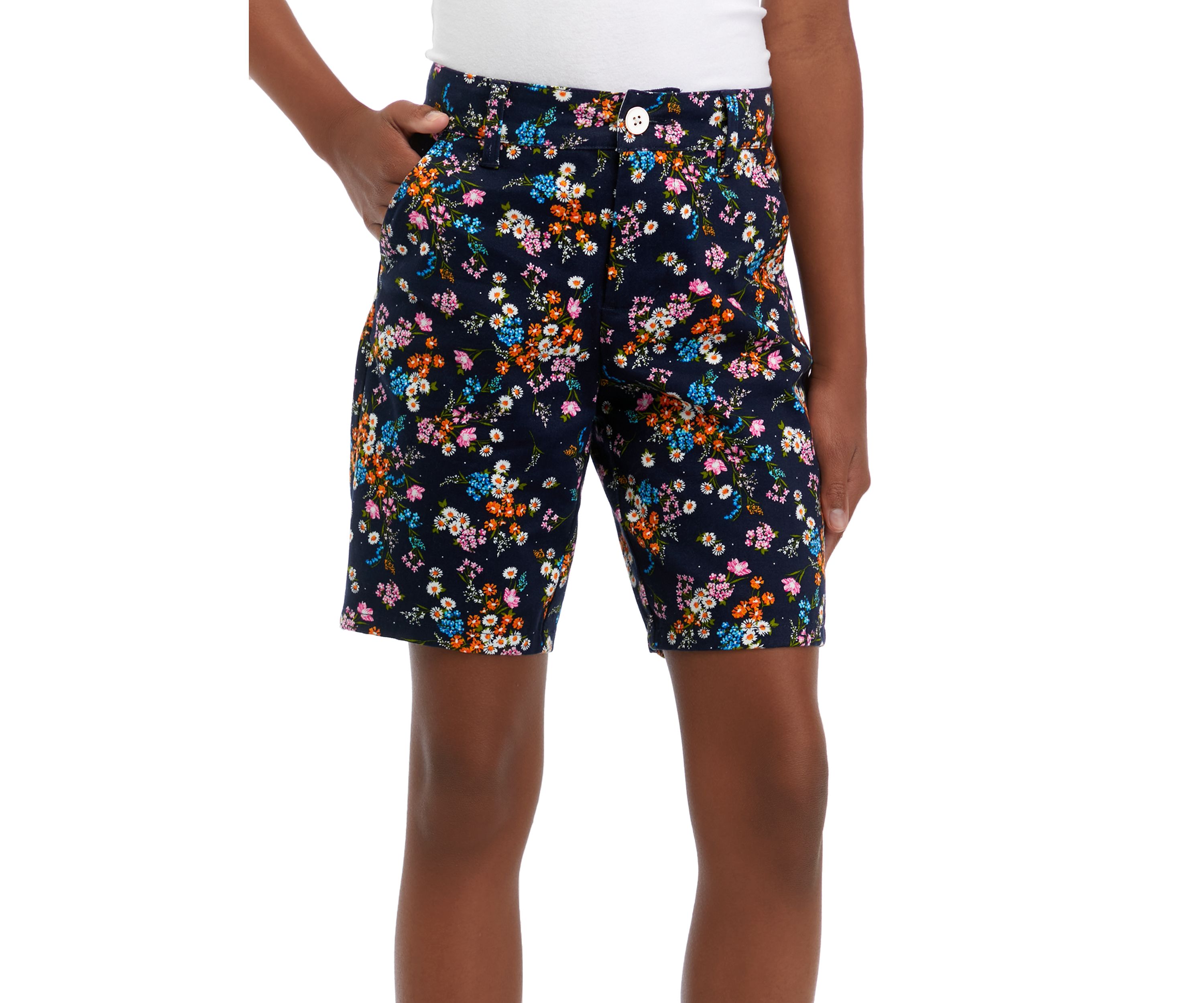 Girls 7-16 Printed Regulation Shorts