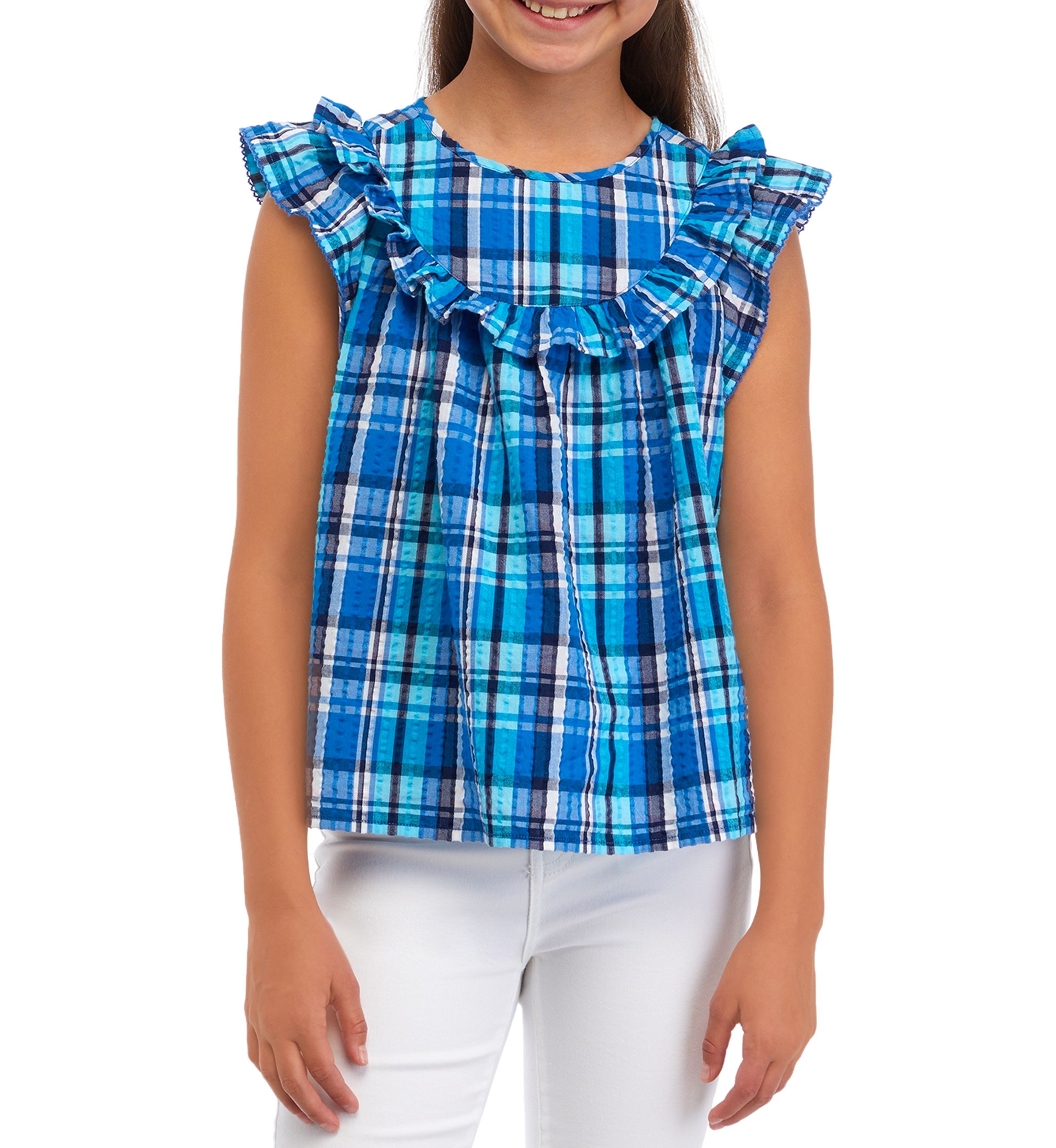 Girls 7-16 Circle Ruffle Top