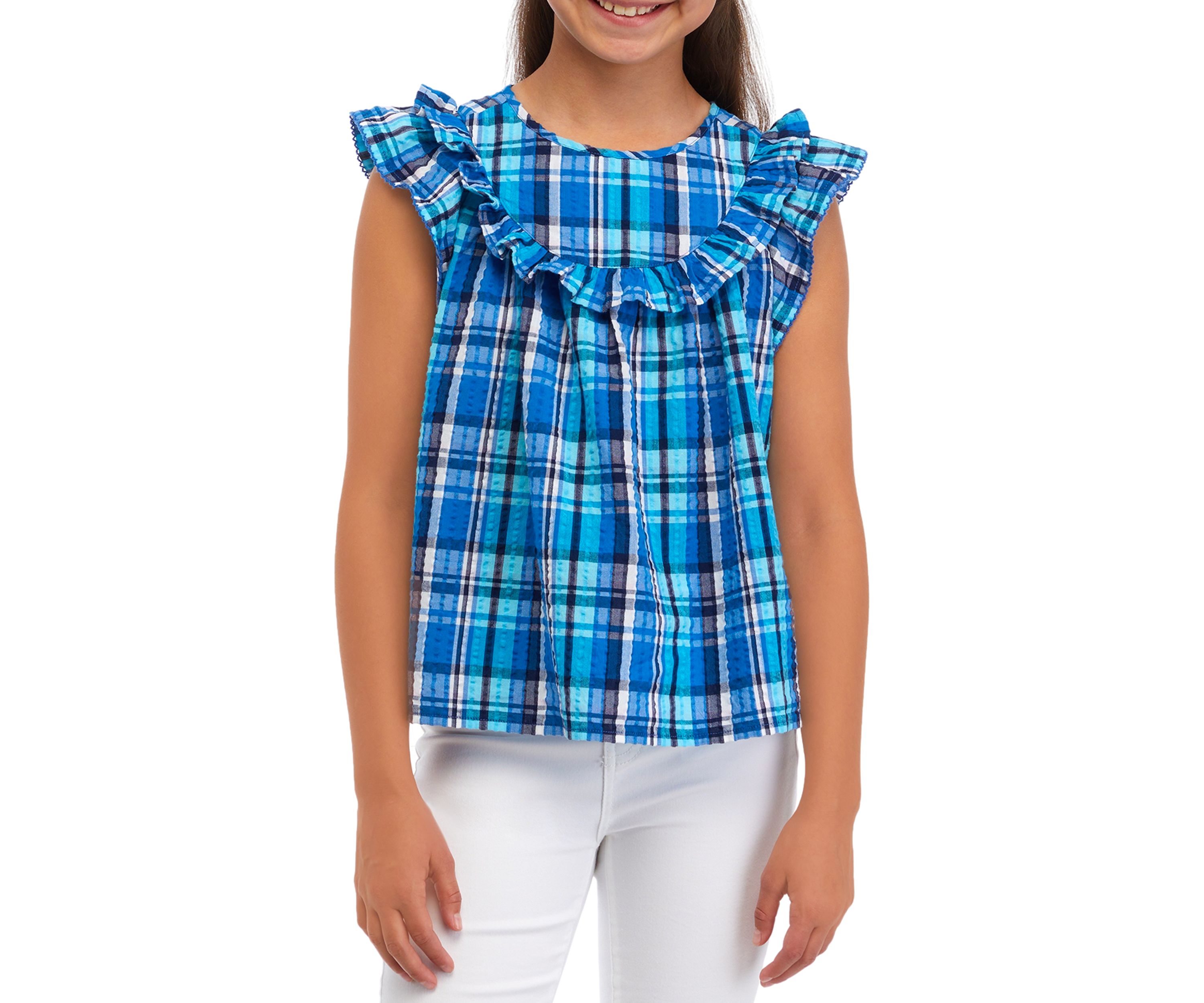 Girls 7-16 Circle Ruffle Top