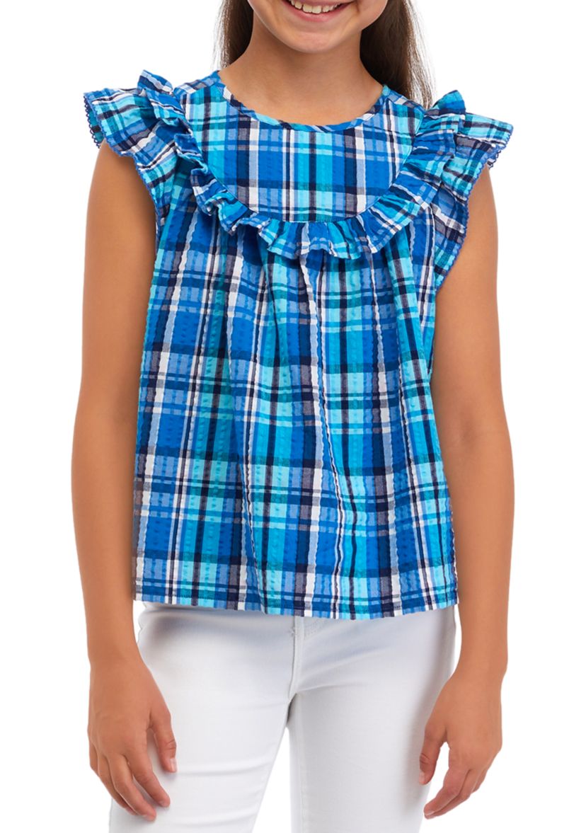 Girls 7-16 Circle Ruffle Top