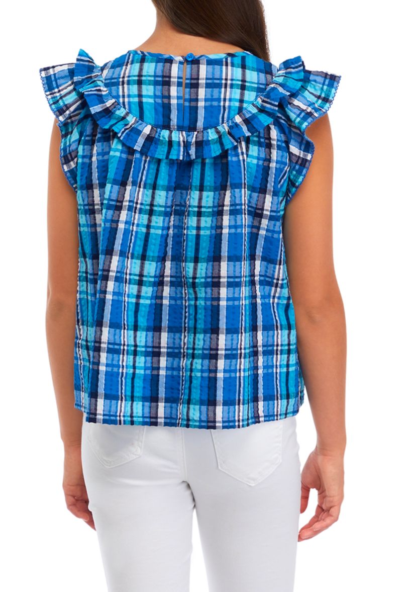 Girls 7-16 Circle Ruffle Top