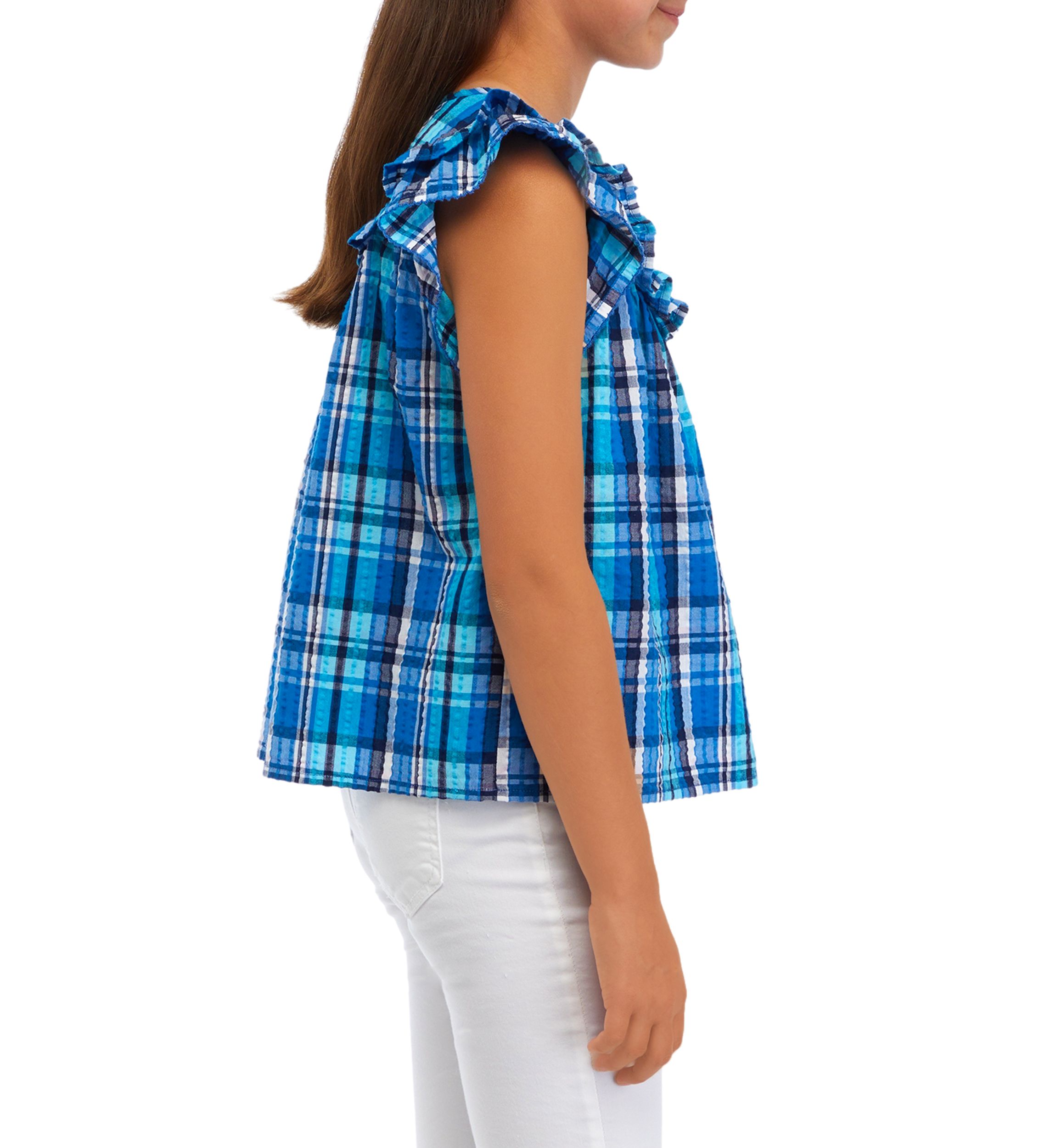 Girls 7-16 Circle Ruffle Top