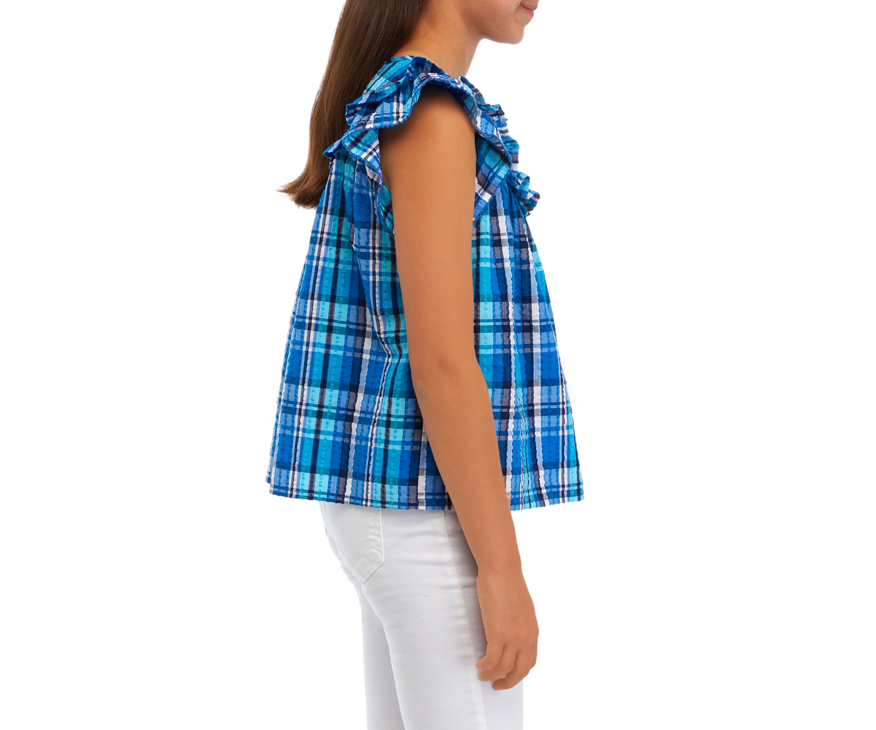 Girls 7-16 Circle Ruffle Top